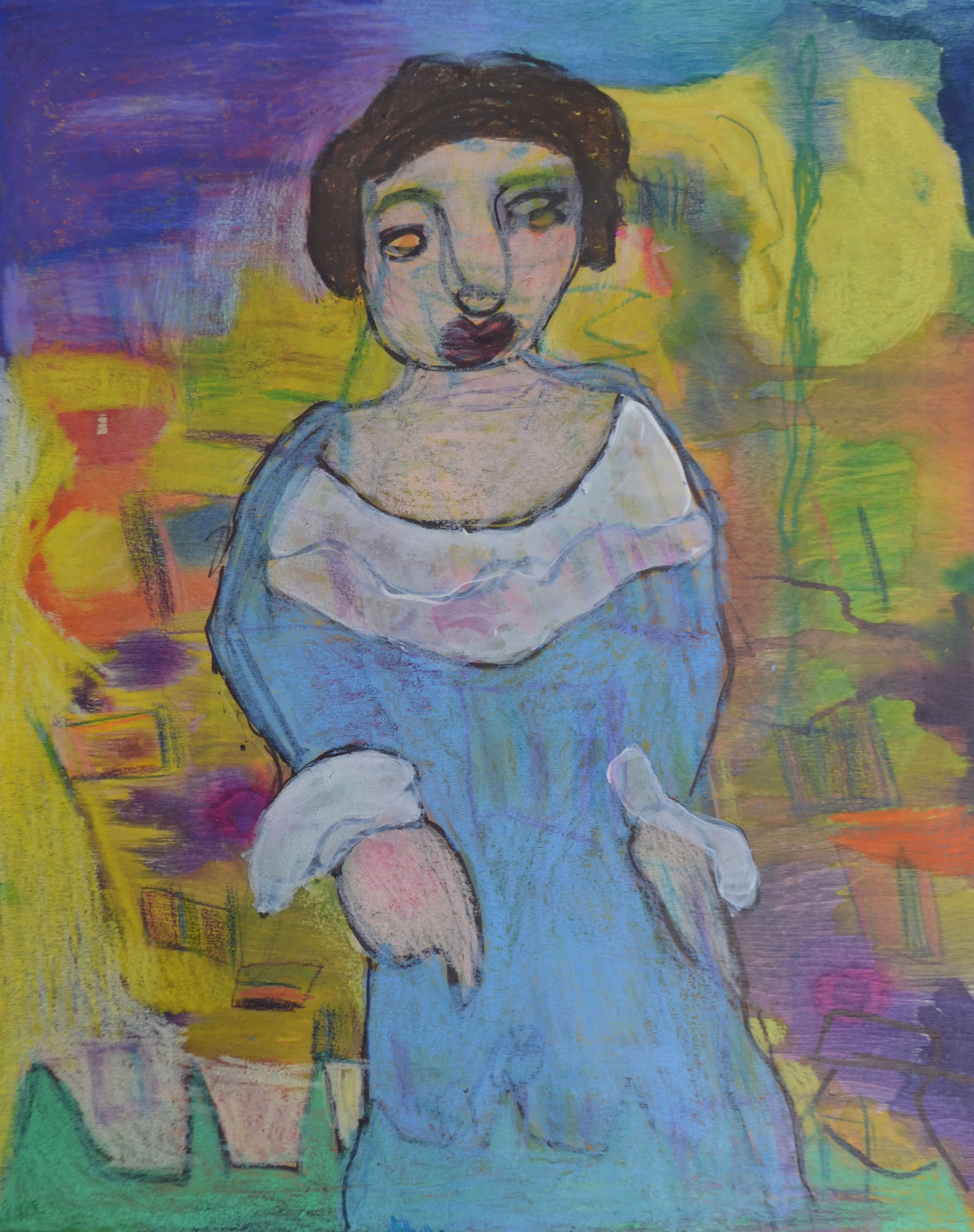 Lady with Blue Cakes , by Kellie Greenwald