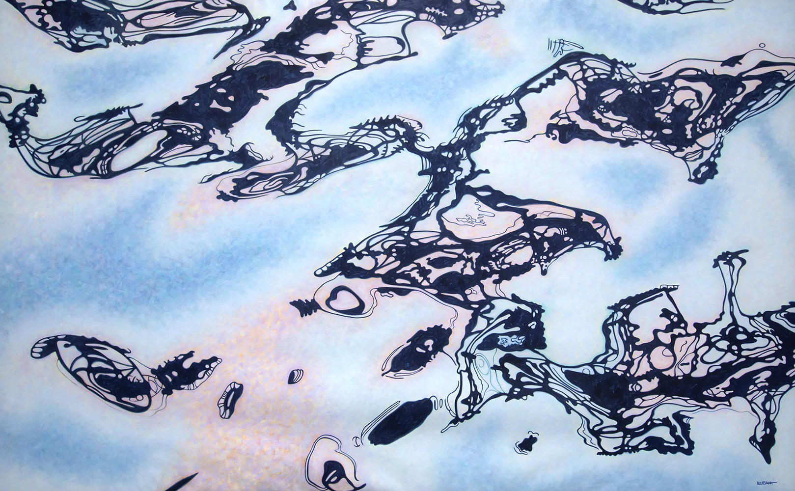 Arctic XII by Danielle Eubank, Oil on linen, 72x116 inches, 2019
