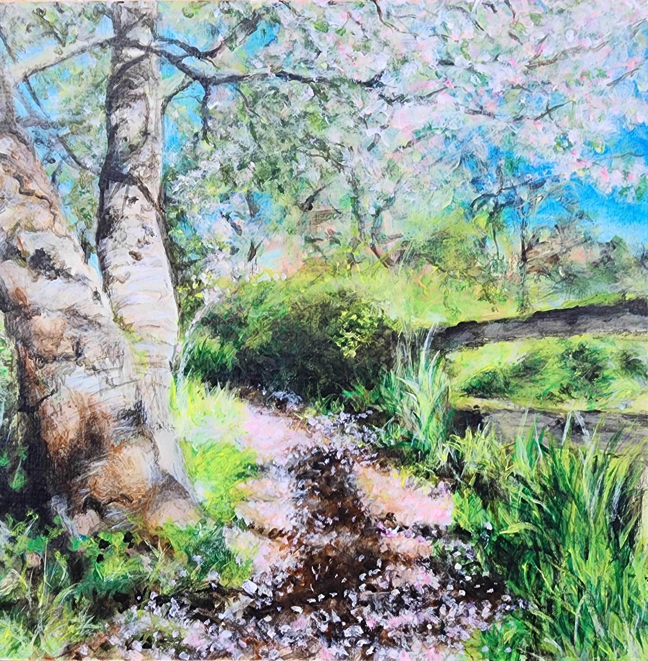 Petal Power, 6 x 6", Acrylic on Canvas