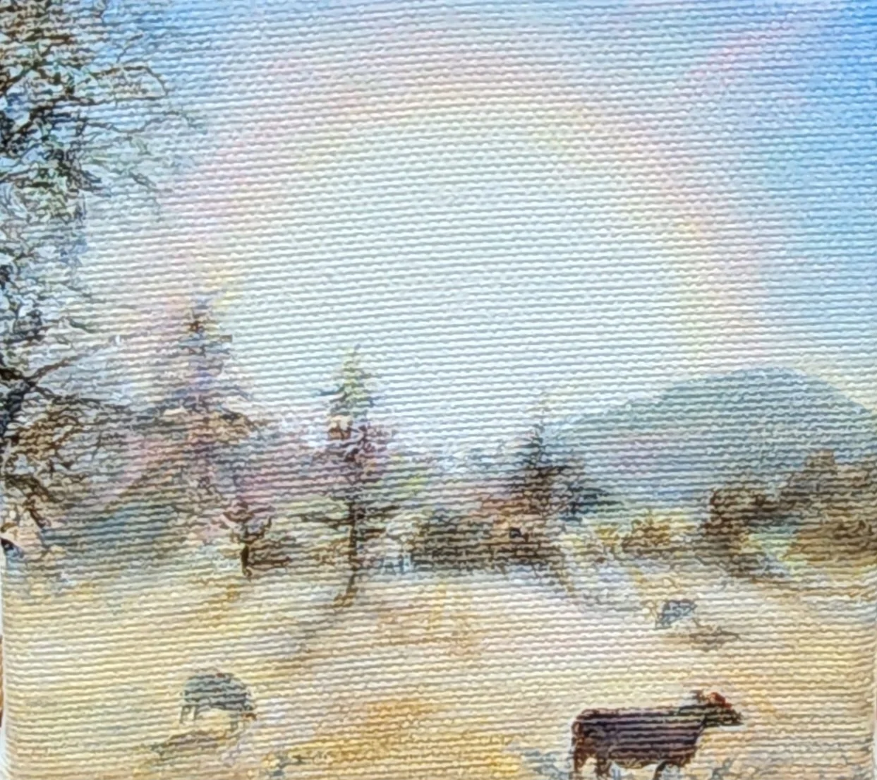 feels like home...4 x 4", Acrylic on Canvas