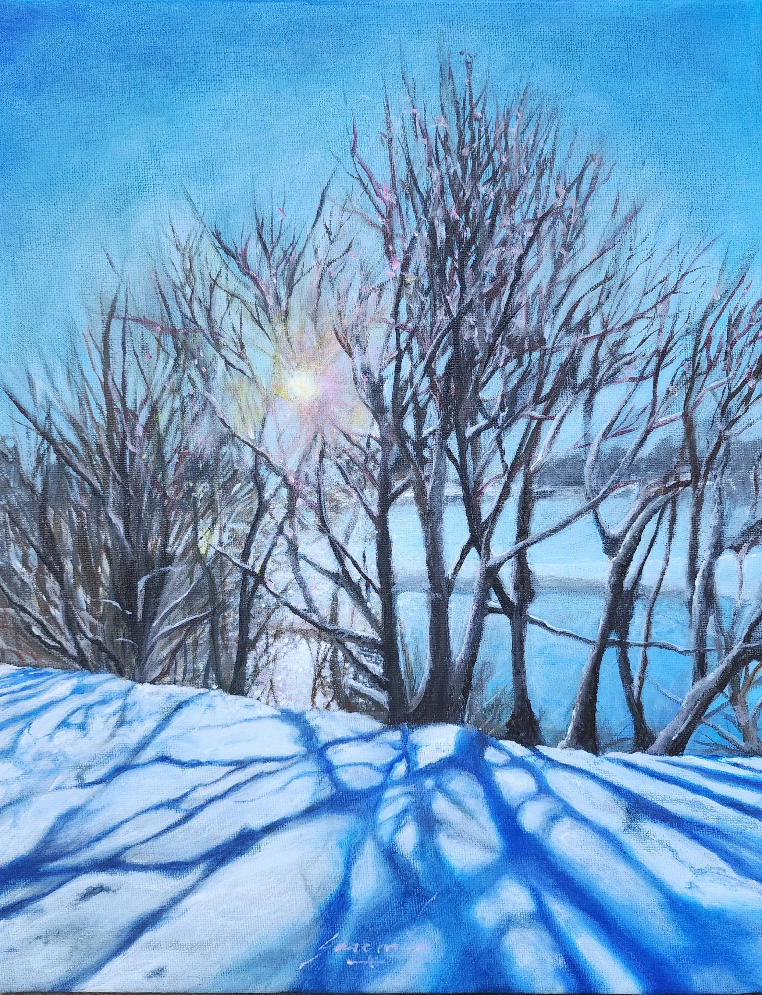 IC Blue, 11 x 14", Acrylic on Canvas