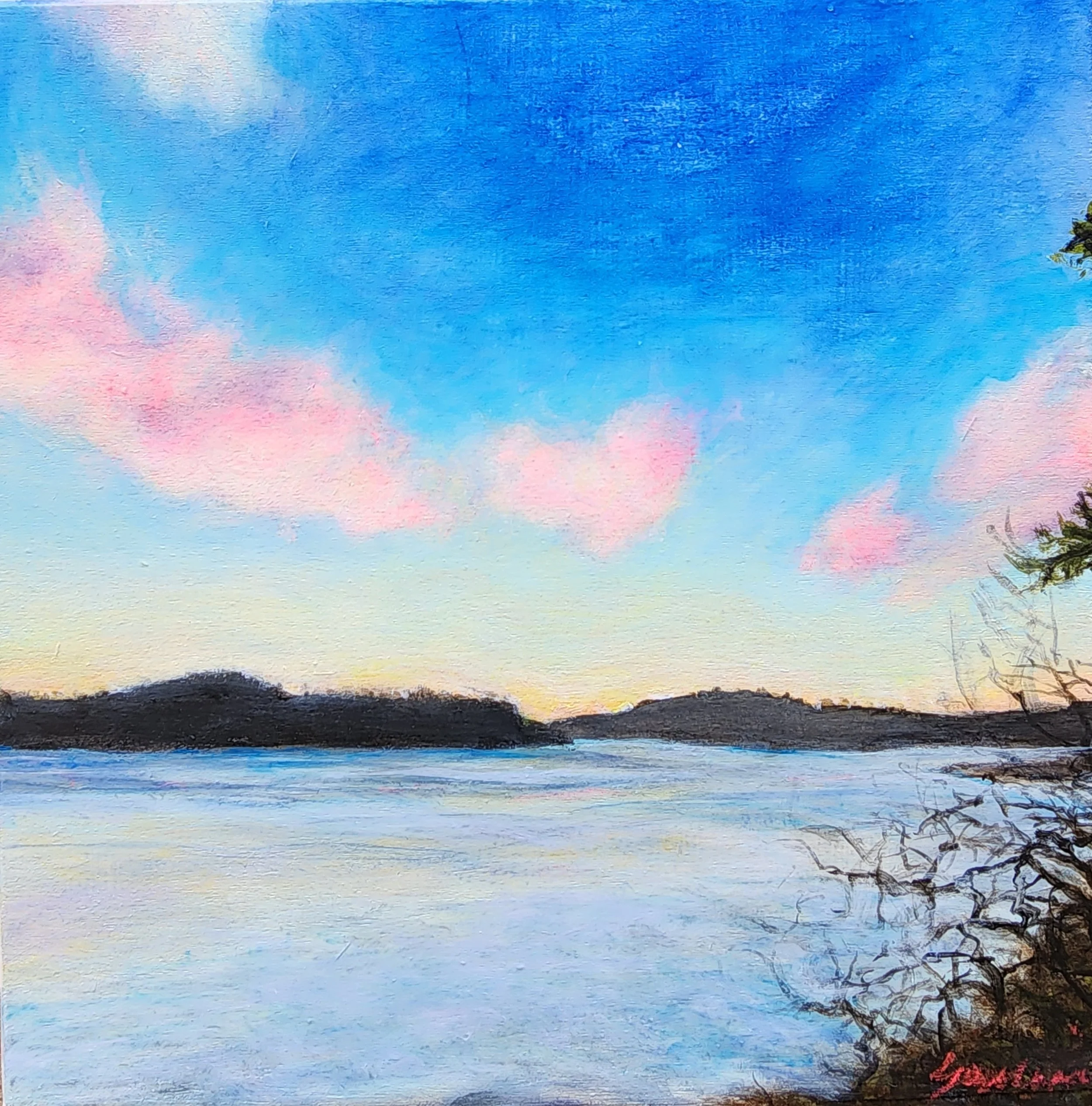 It's all Heart, 6 x 6", Acrylic on Canvas