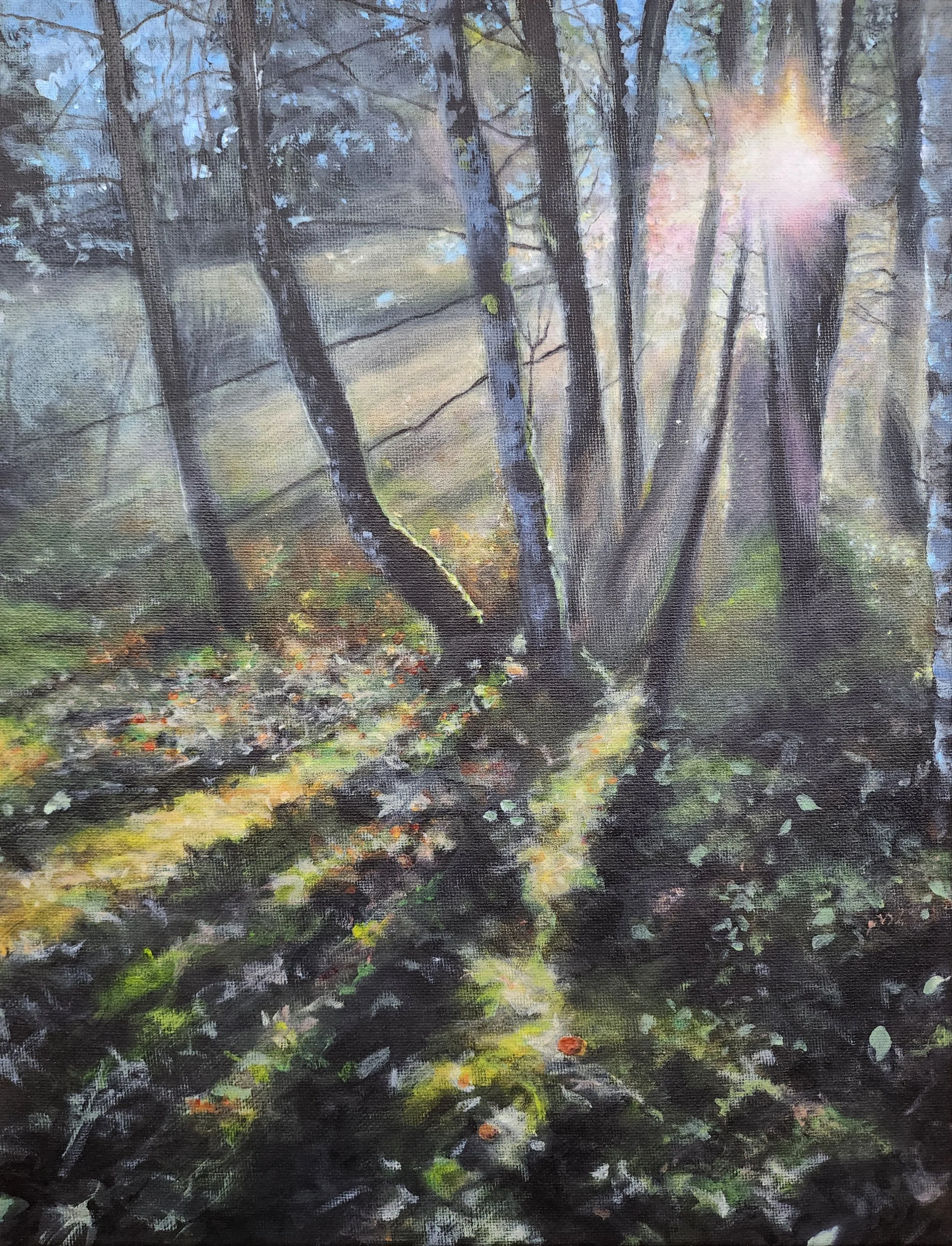 Luminary, 11 x 14", Acrylic on Black Canvas
