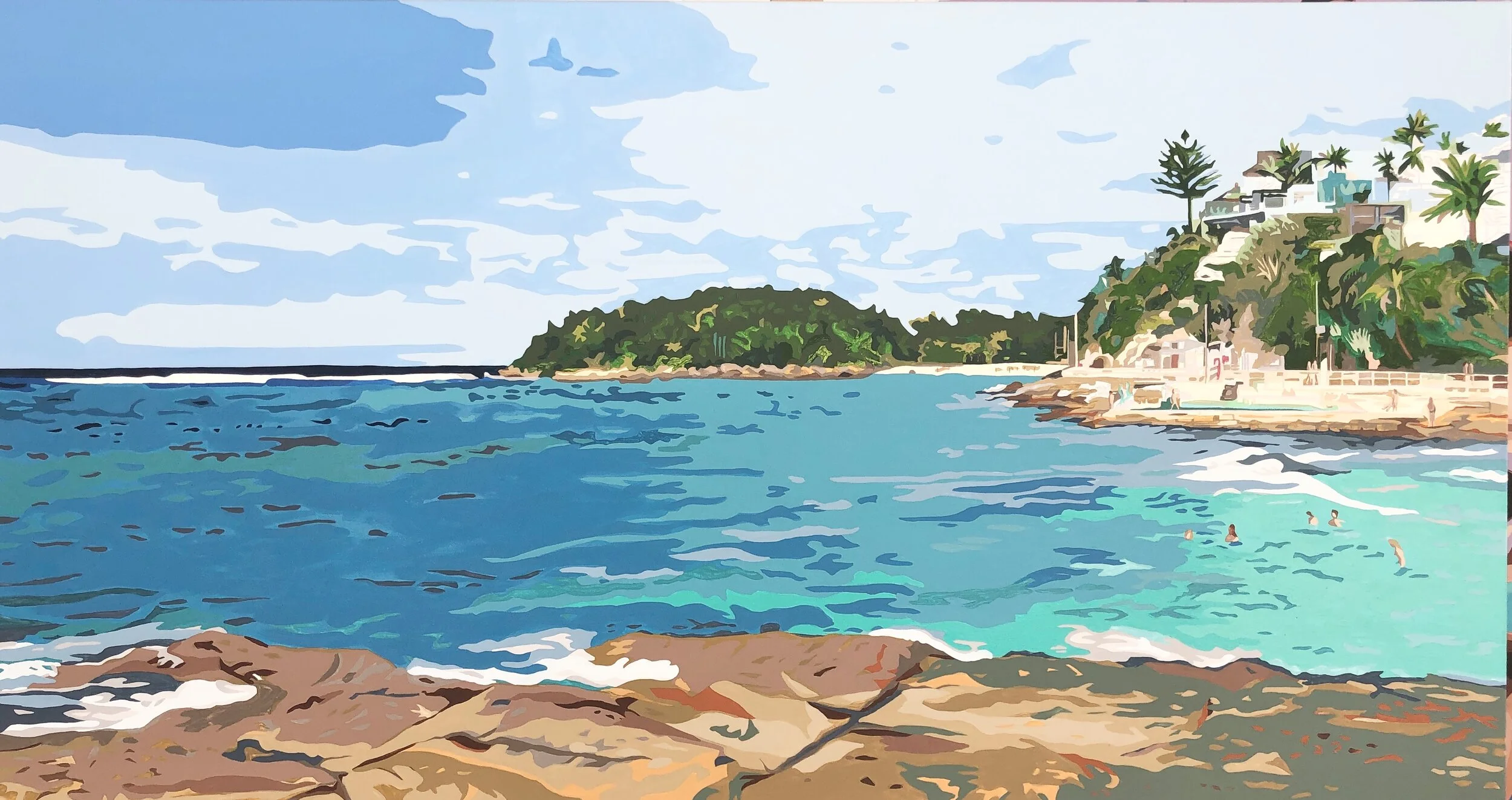 Monique Tyacke-Fairy Bower-80cm x 150cm-Acrylic on canvas framed in oak-$3000.jpg