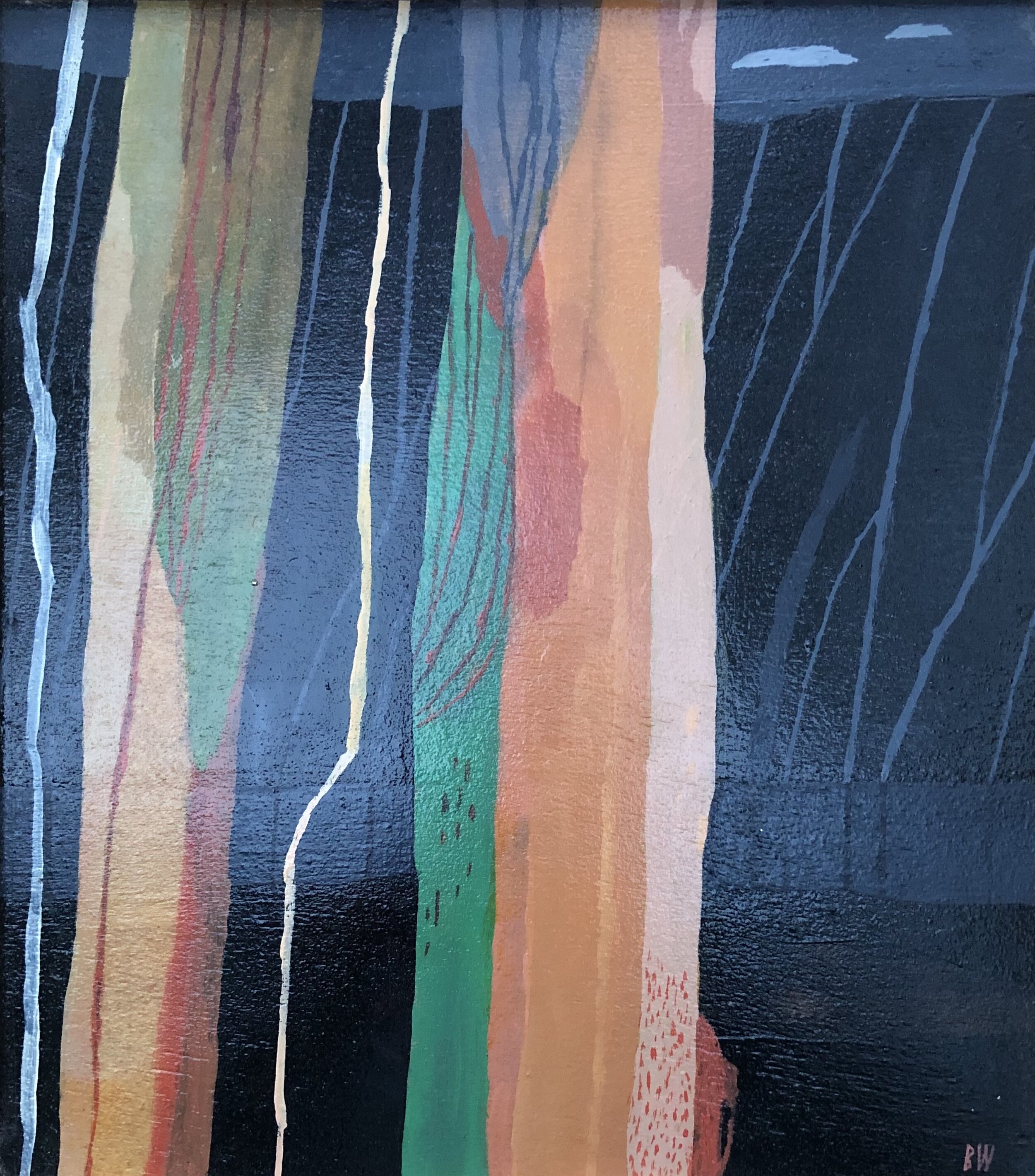 BenWaters_WesternForeshoreNightTimeView_27.8x31.8cm_AcryliconBoardFramed_$550.jpg