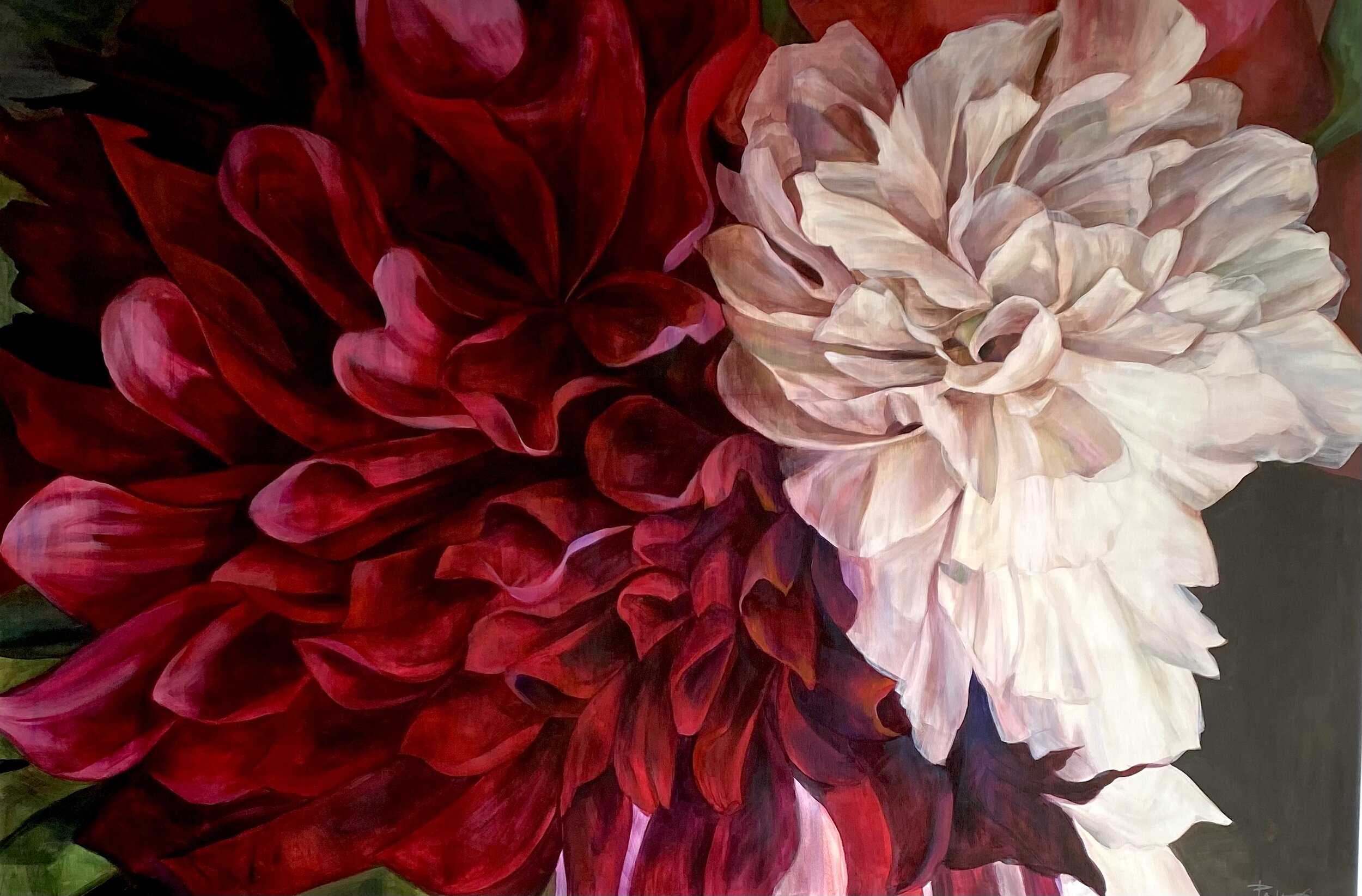 “Petal Riot” Acrylic on canvas 120H x1500W $3800.jpg