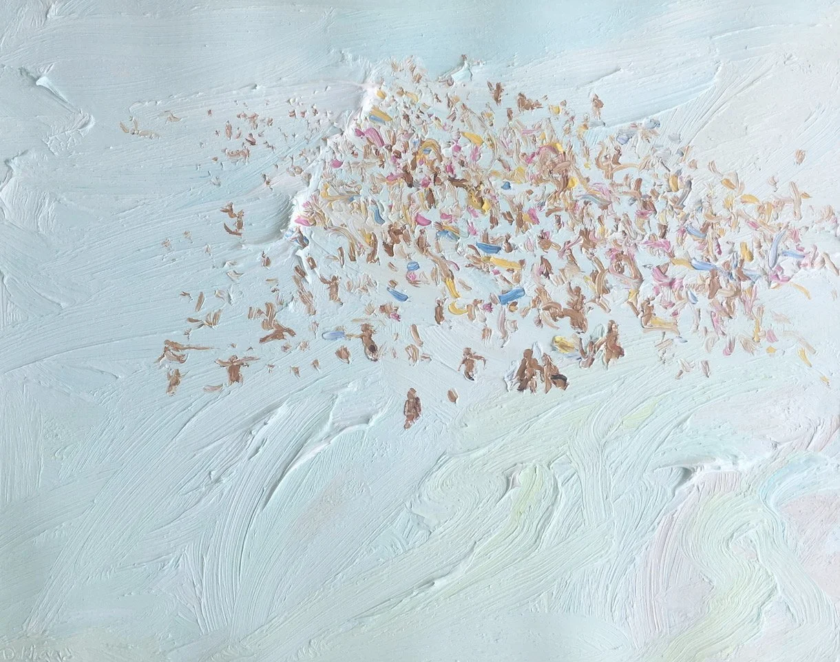 David K Wiggs-%22Christmas crowd-Freshwater-Plein air%22-75cm x 85cm Including mount and frame under glass-$2000.jpeg