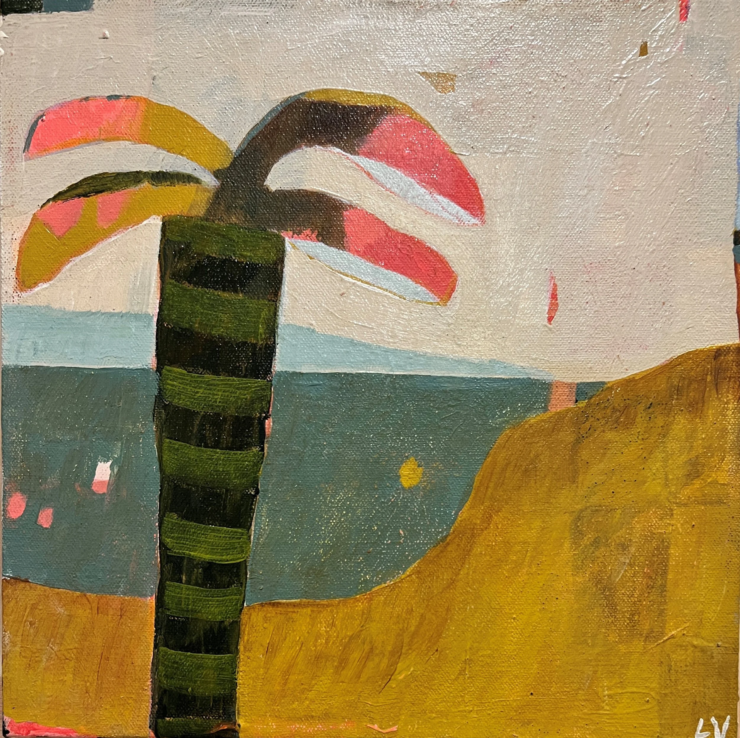 Leigh Vardanega_Sundays Are For Rest_Acrylic on canvas framed in Tasmanian Oak_33x33cm_$435.jpeg