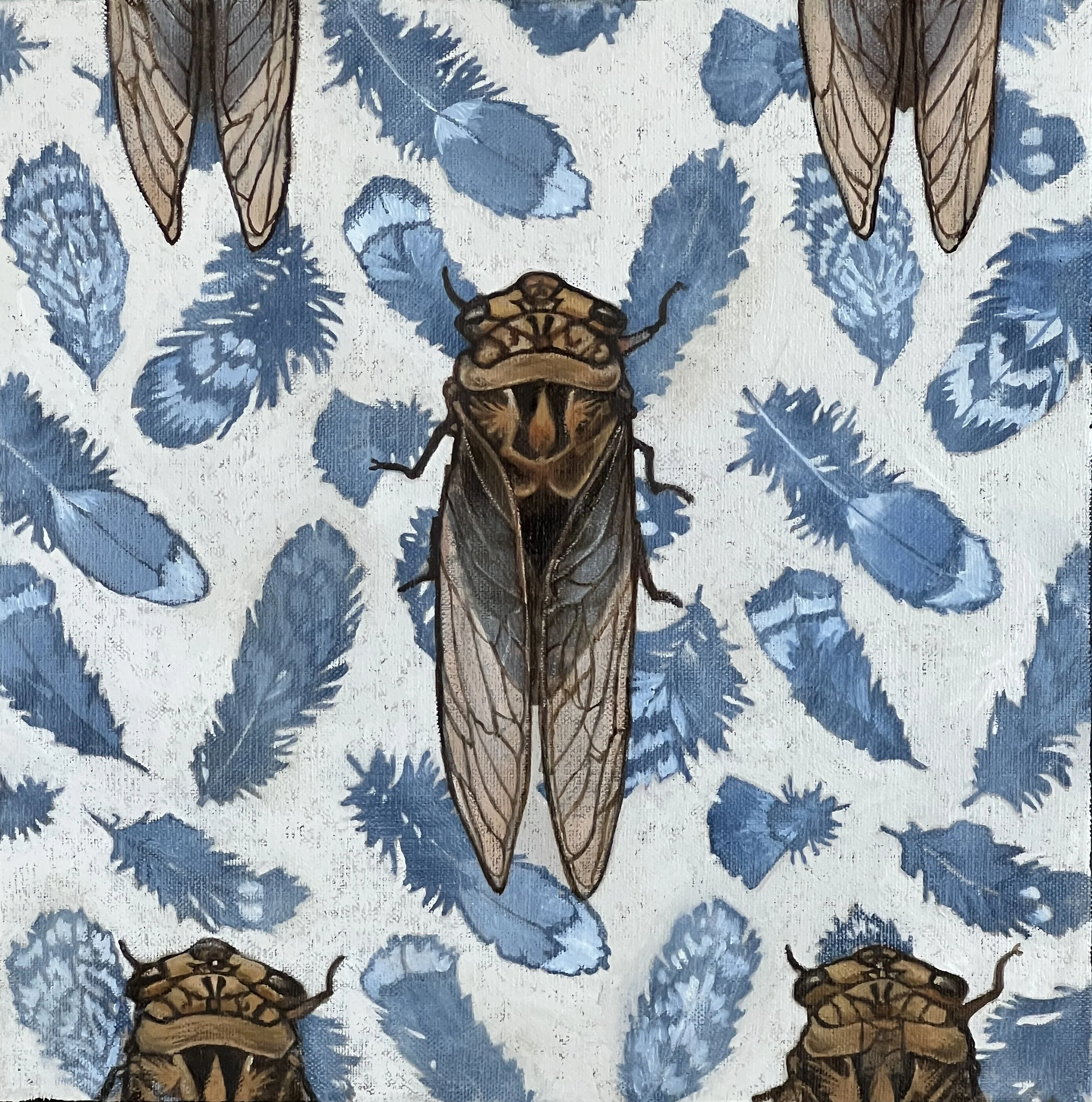 Ali Werbeloff_Double Drummer Chorus_Oil on linen_30x30cm_Unframed_$800.jpeg