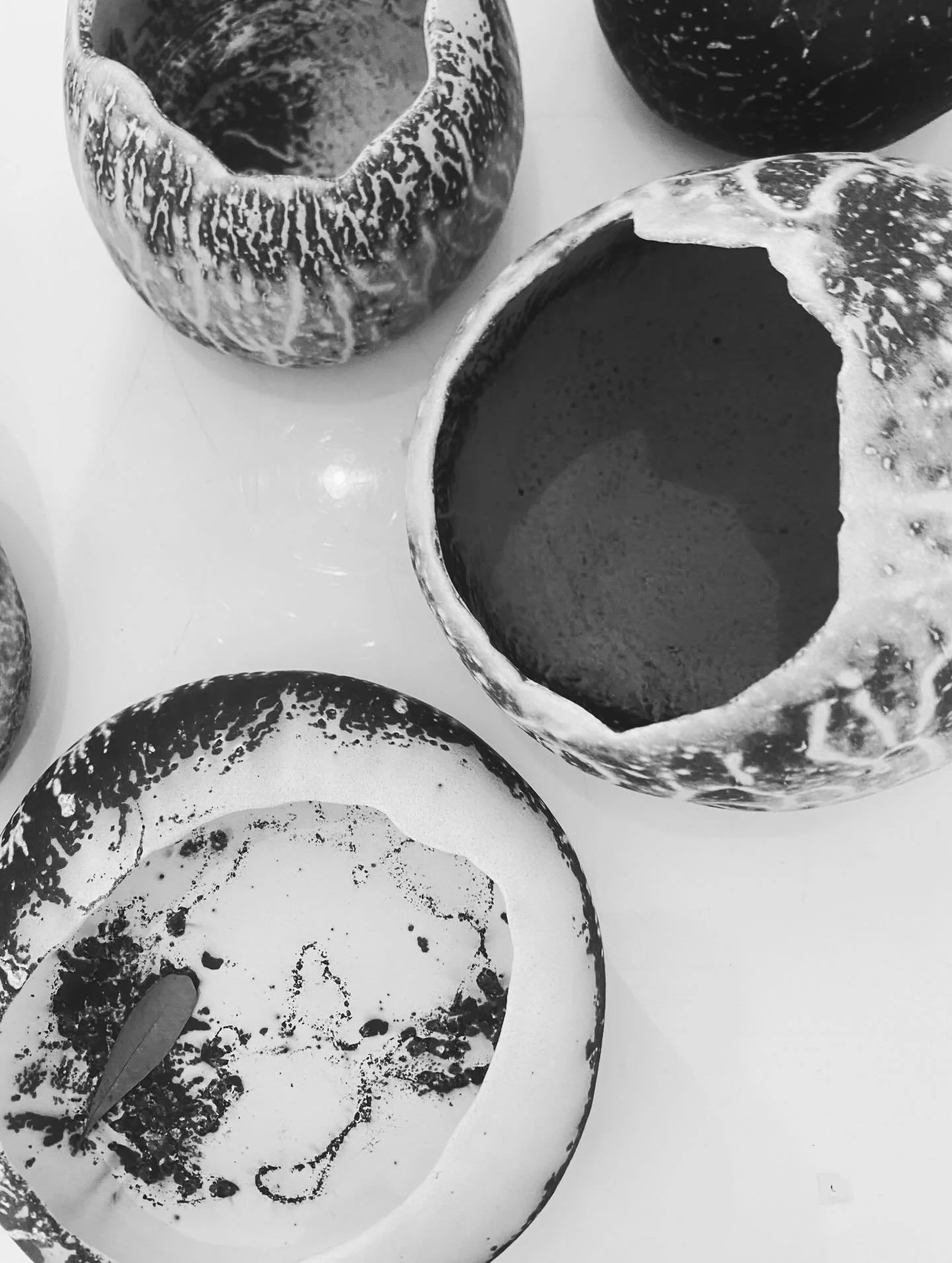 Our artists have been busy in their studios creating works in response to our new Black &amp; White show, exploring Chiaroscuro - light to dark, with a limited palette.

There are strong contrasts of texture and dramatic effects along with a standout