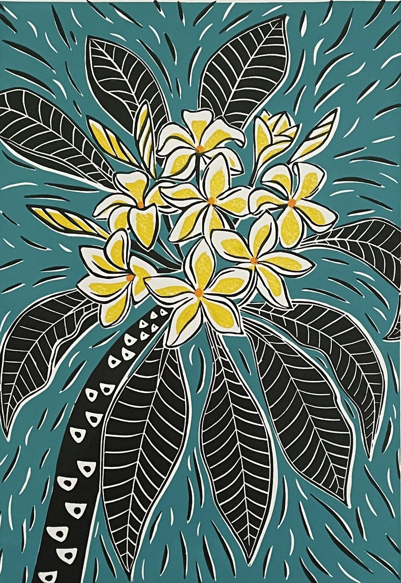 TracyMcCarthy_Frangipani_210x290mm_MultiPlateLinocut_$400.JPG