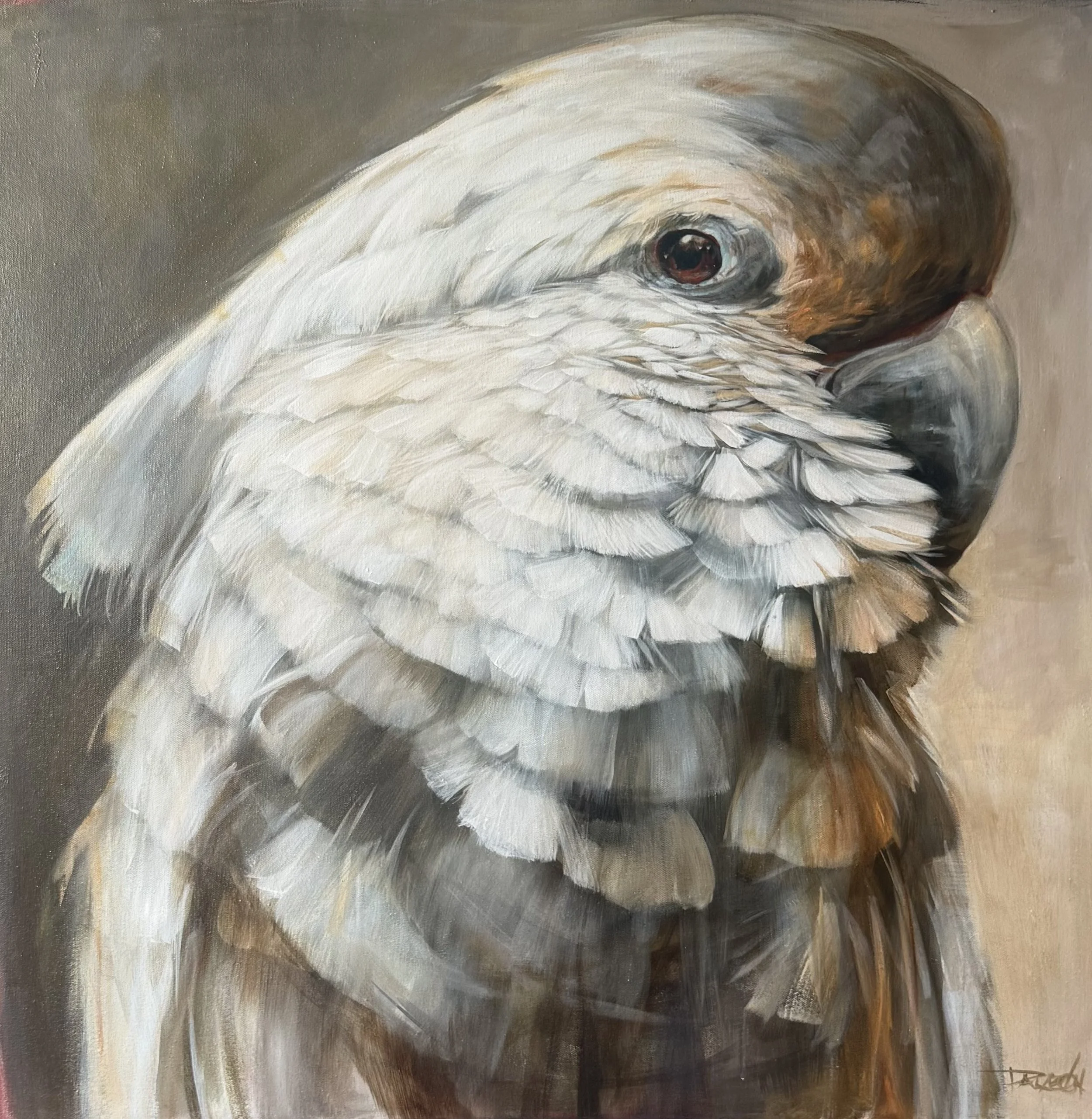 Marilou Palazon “I see you “ 83 x83 cm Acrylic on canvas framed. $2195 jpg.jpg