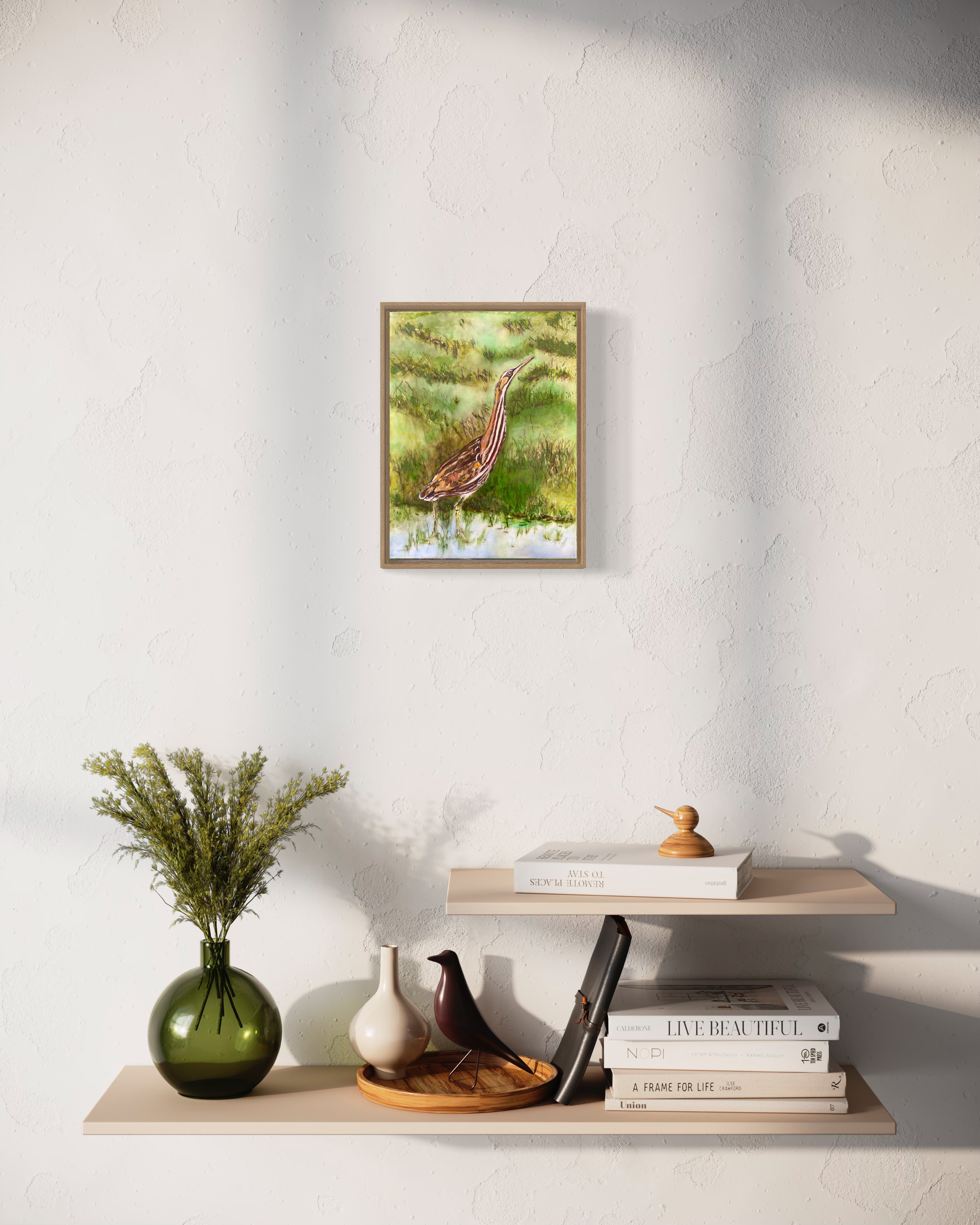 Lyn Michie_Bittern Marsh Bird_Endangered_25x33cm_mockup.jpeg