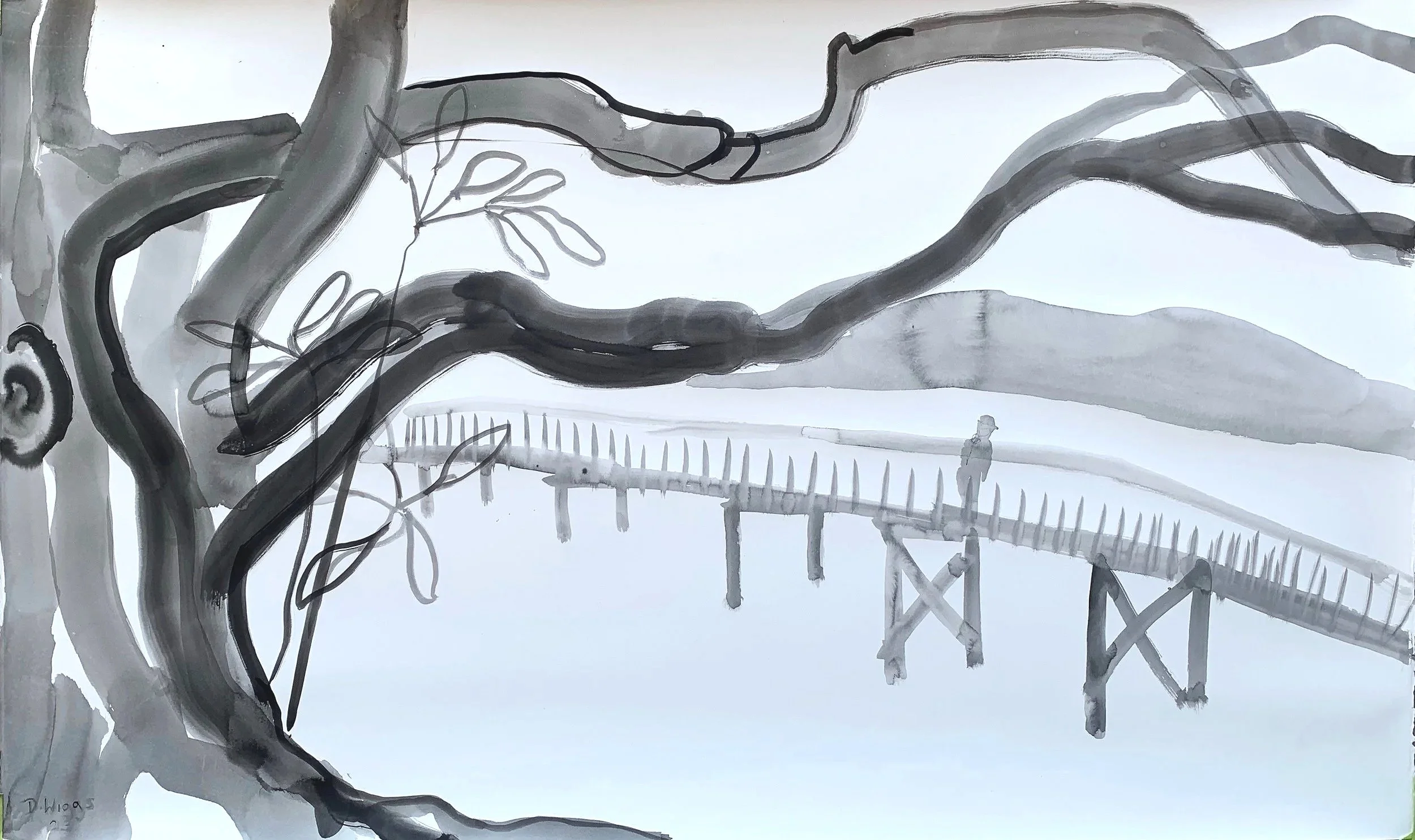 Watching+Mullet-Killick+creek+footbridge-Crescent+head-Plein+air-Ink+and+Brush+on+paper-100cm+x+150cm+framed+with+White+mount+under+glass-David+K+Wiggs+%245500.jpg