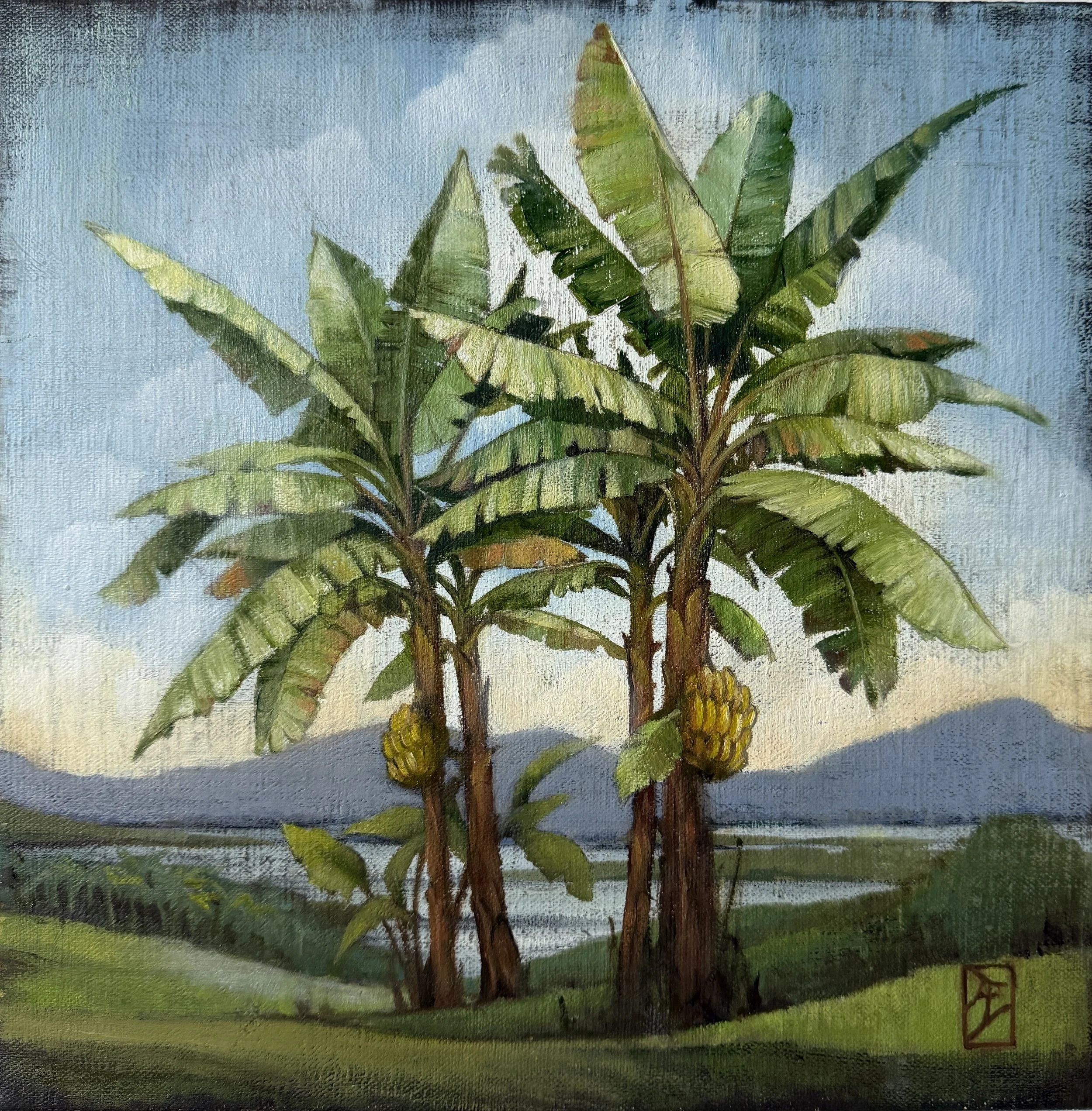 One Banana Two Banana_Oil on linen_30x30cm_Framed_$620.JPG