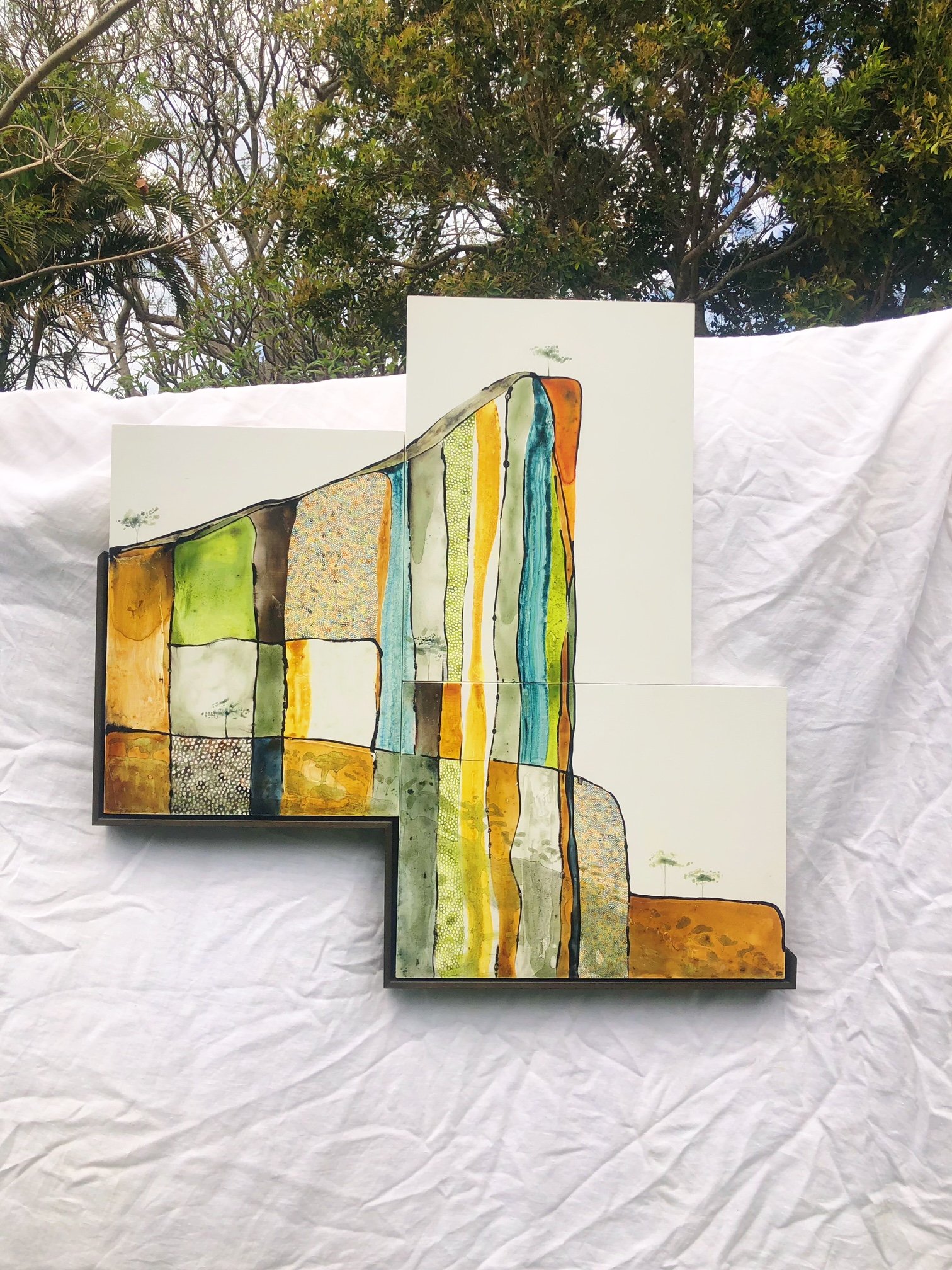 chandler cats pyjamas_ watercolour on canvas_ 72 x 72_1995.JPG