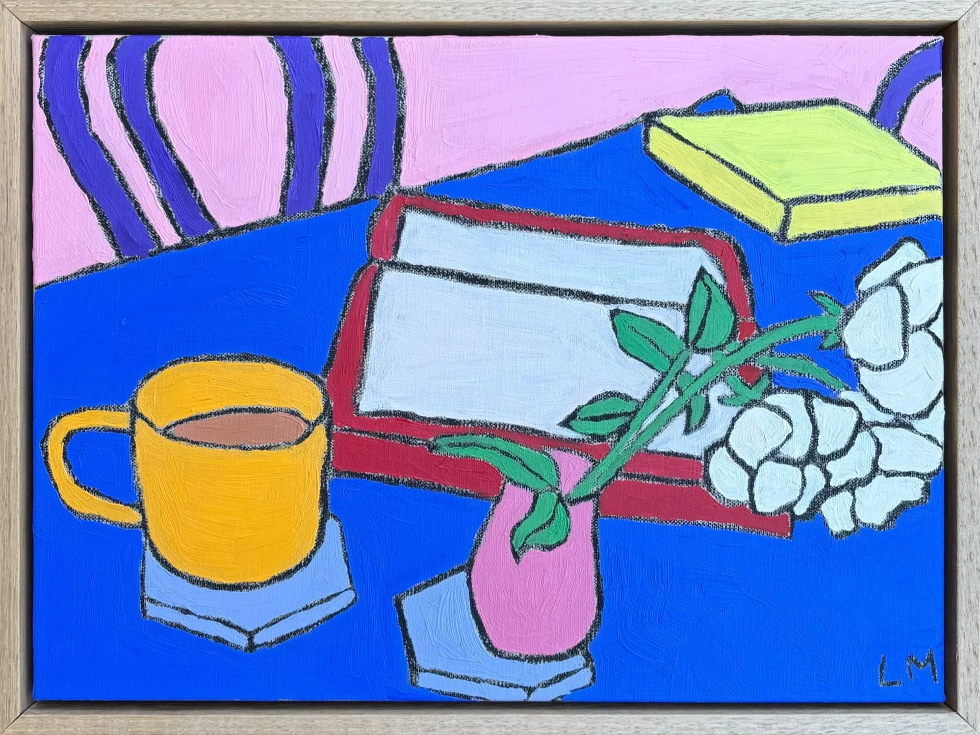 LukeMannion_AfternoonTeaAndABookOrTwo_OilOnLinen_43x33cm_Framed_$490.jpg