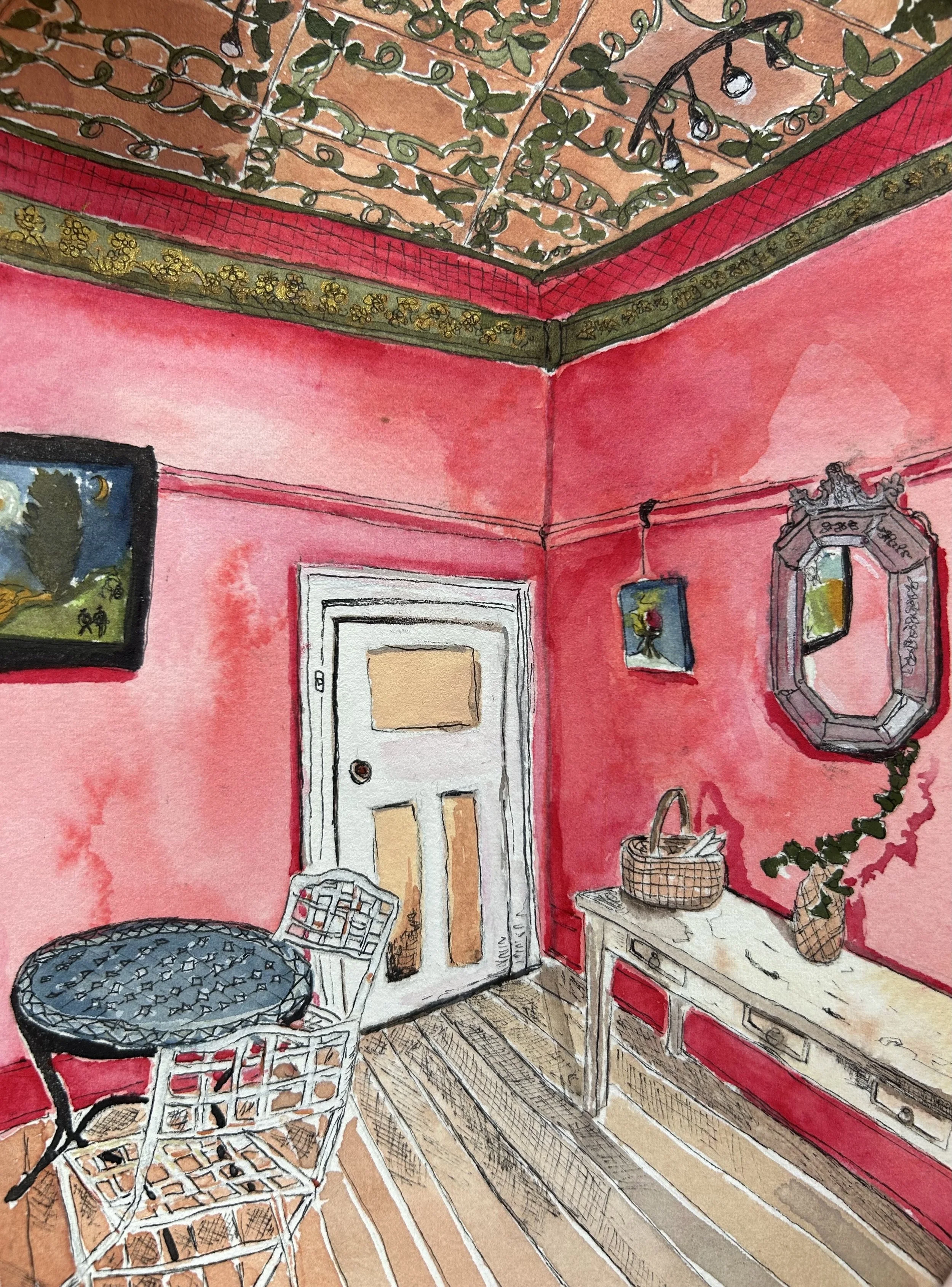 Claudia+Gill+_The+Pink+Room_Watercolour_14.8x21cm_Framed_$300.jpg