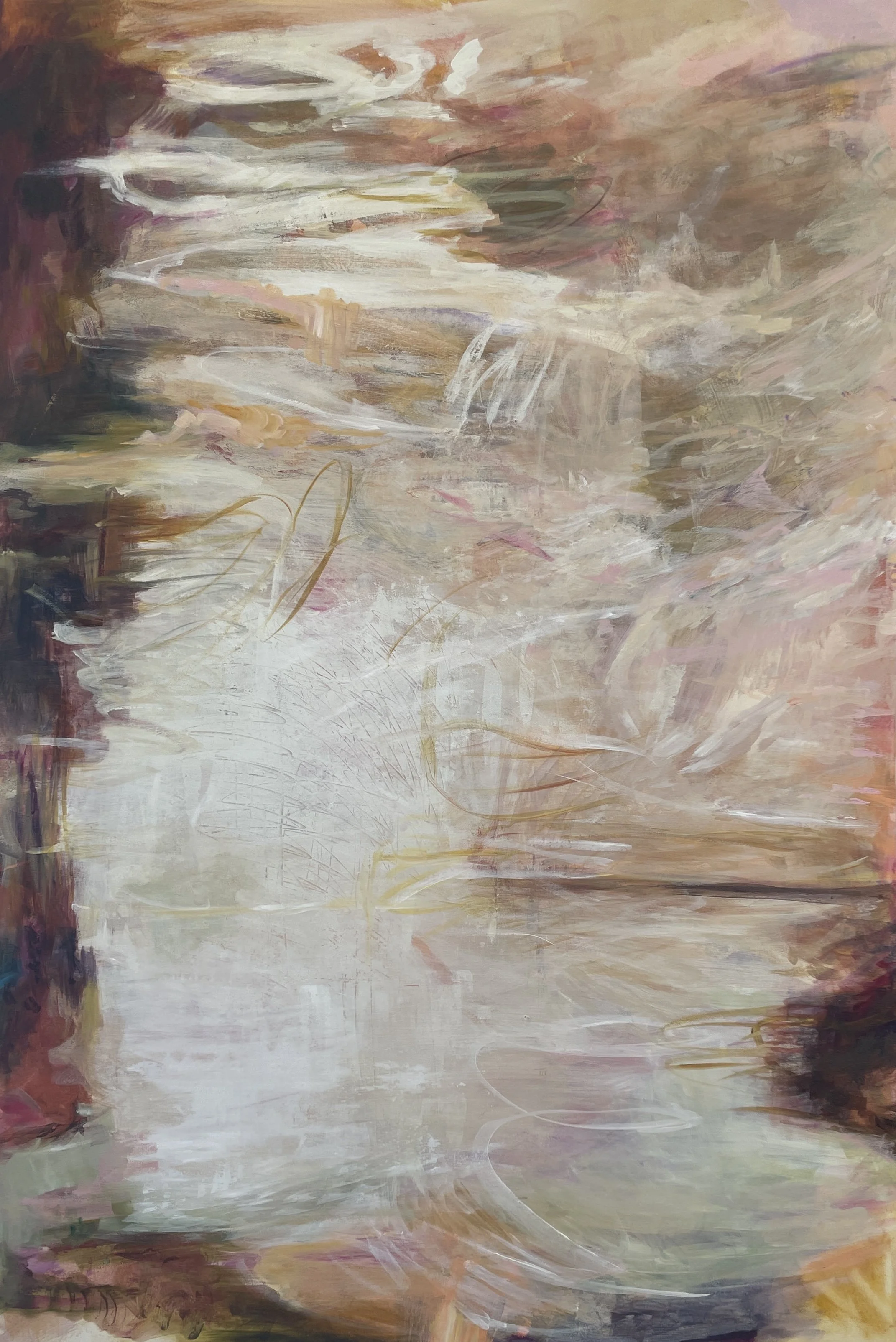 Amanda Mahony Sunshine On My Back I, 102cm x 153cm acrylic on canvas unframed $2,700.jpeg