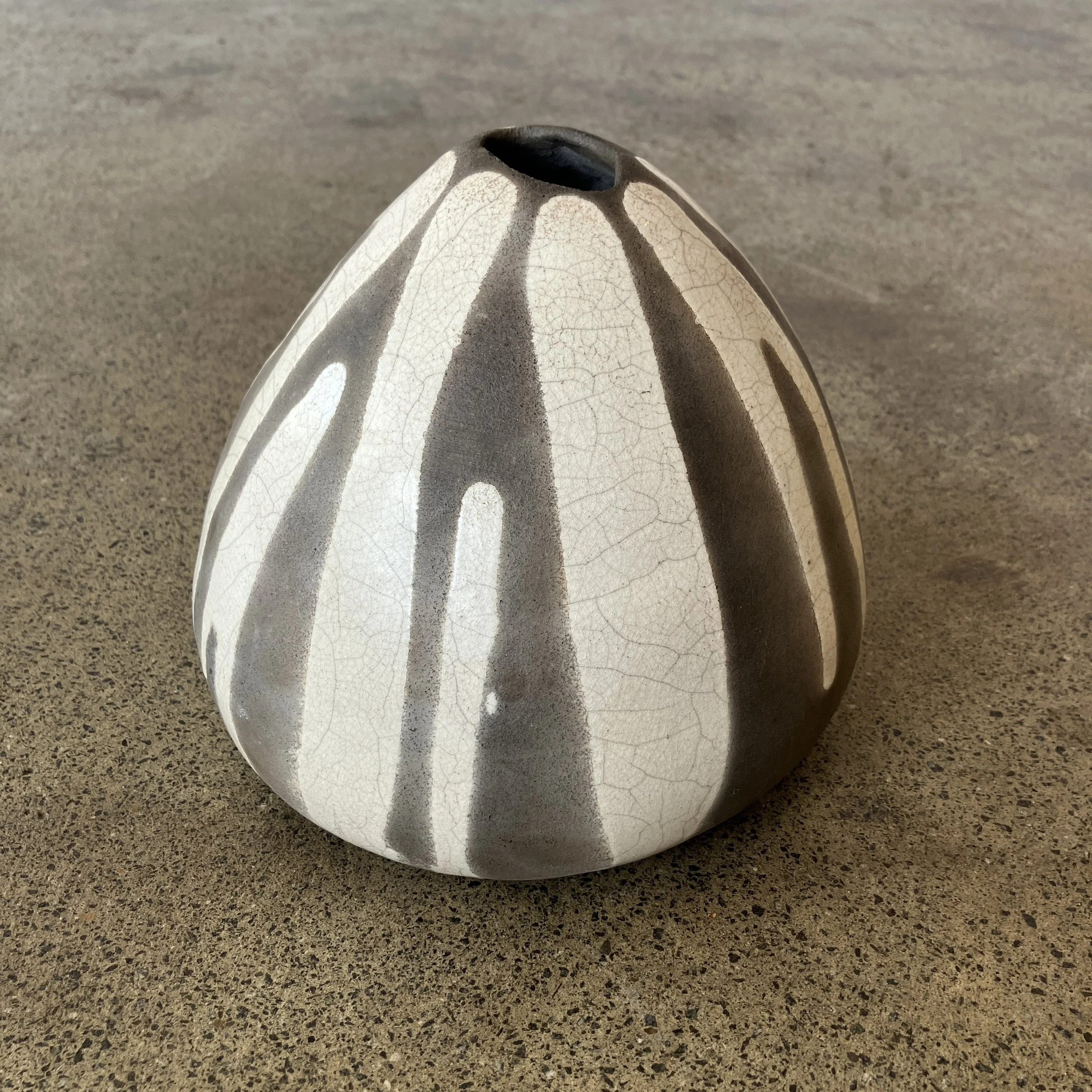 Sarah Larrett_Safari II #7_Glazed Raku_20cm wide x 18cm high_$300_Front.jpg