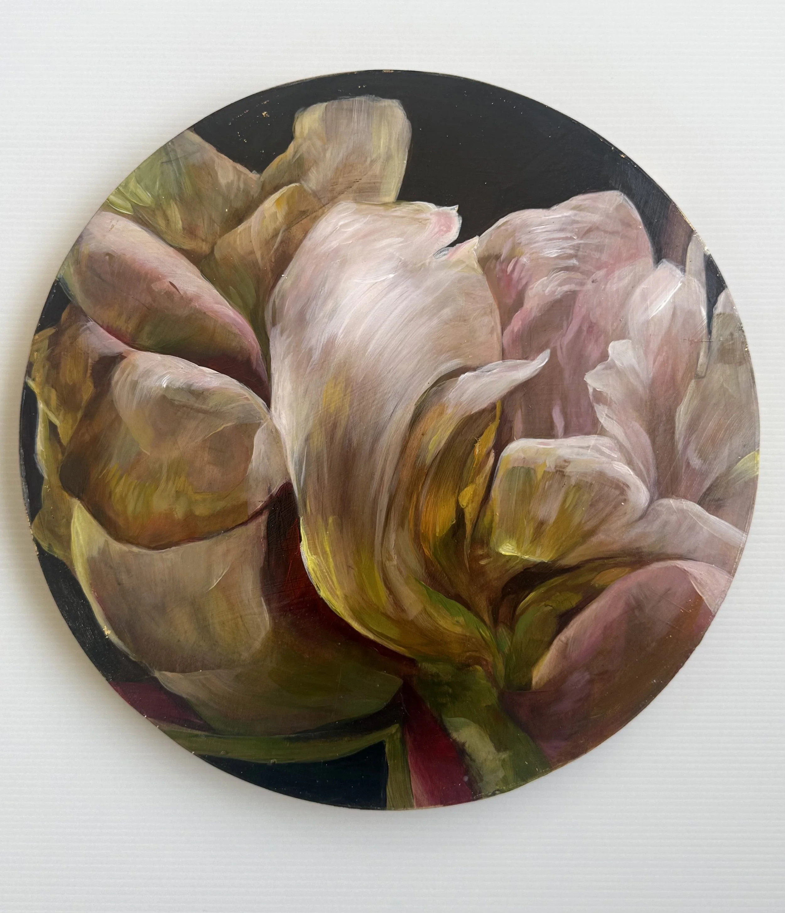 Marilou Palazon “Momentarily ”30cm Diameter, Acrylic on board $610 .jpeg
