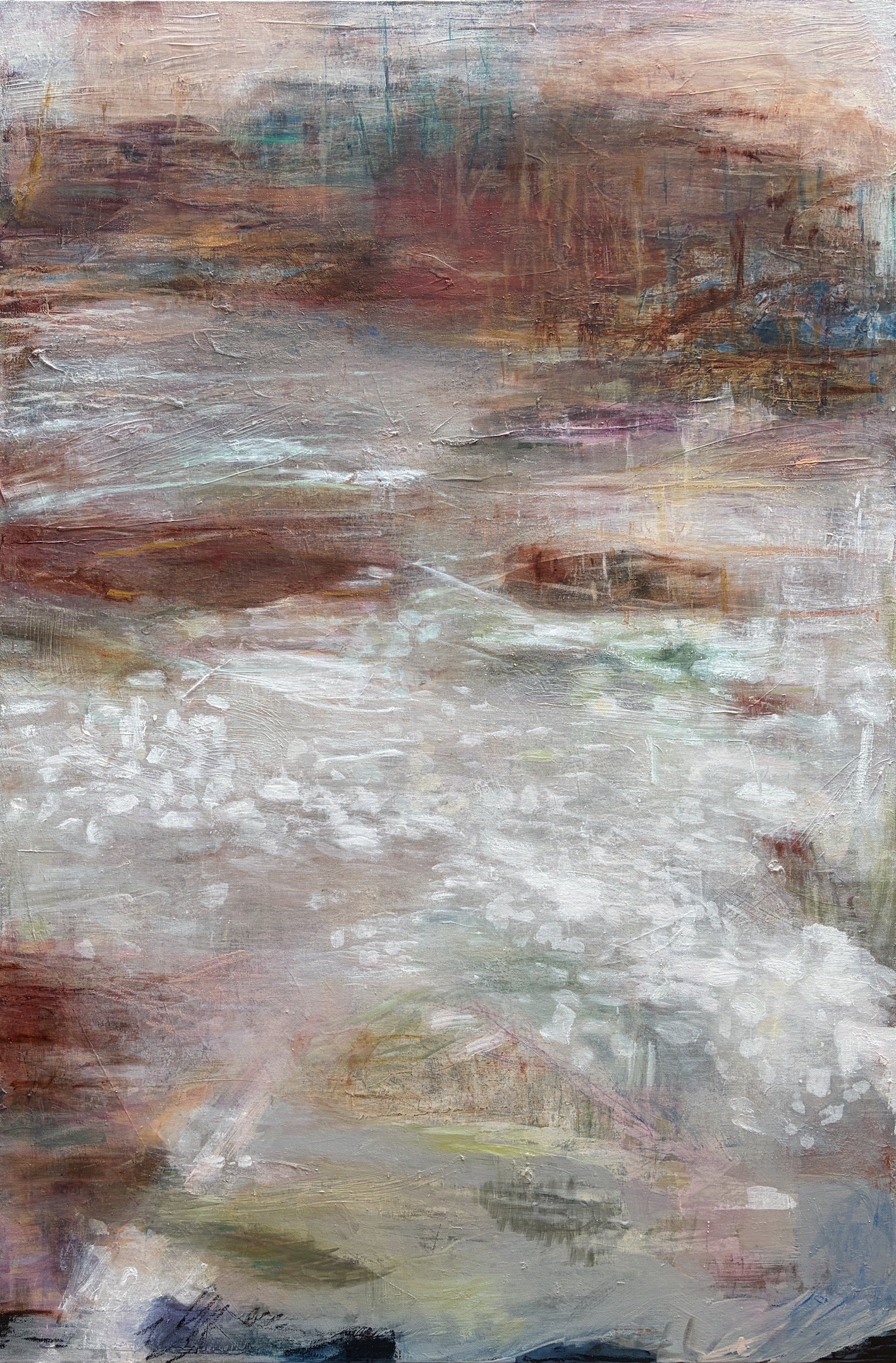 Amanda Mahony_The Quiet After_acrylic and oil stick on canvas_105 x 155cm_Framed_$2700.JPG