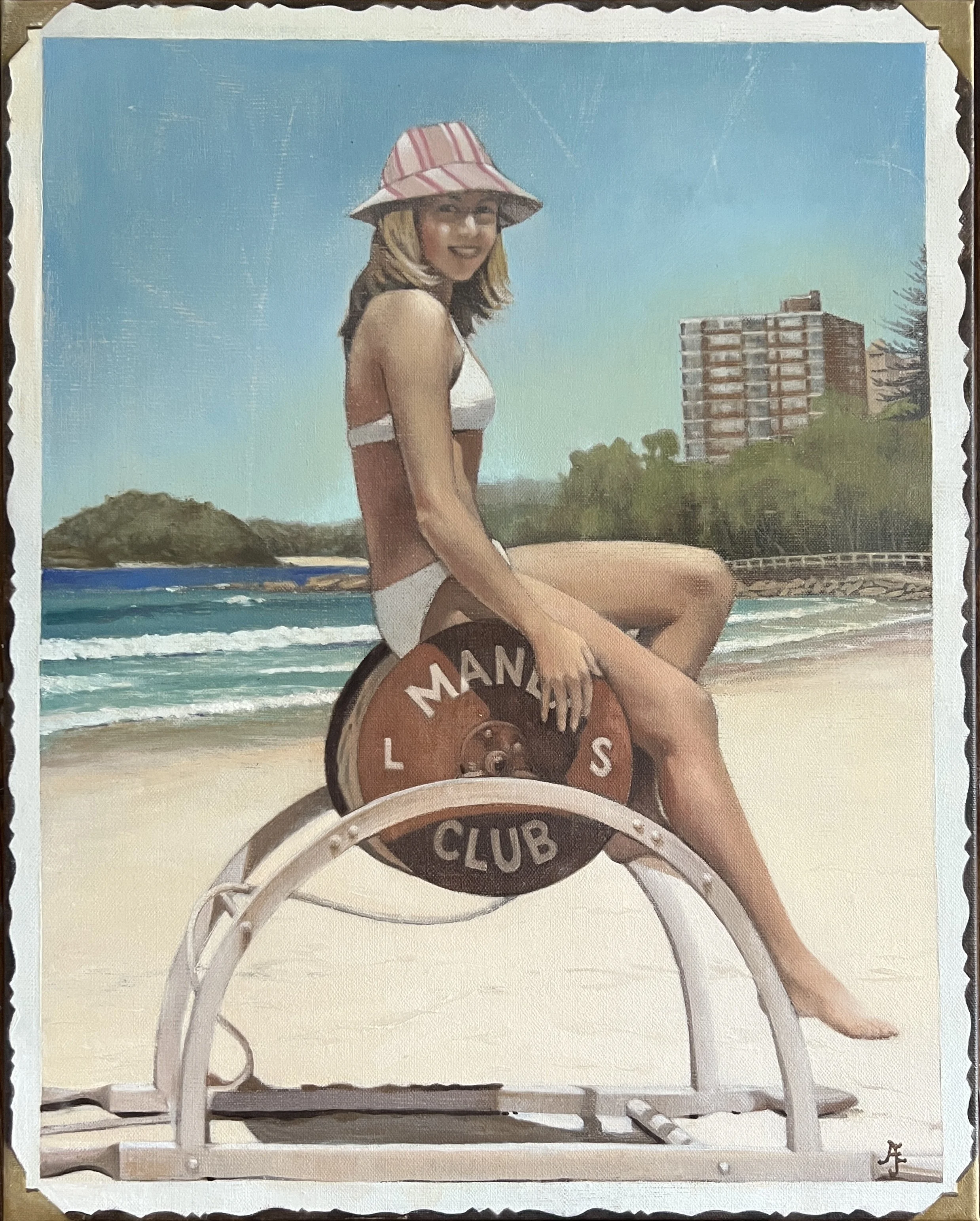 Ali Werbeloff_Postcards from Manly_50x40cm_Oil on Linen_framed_$1,490.JPG