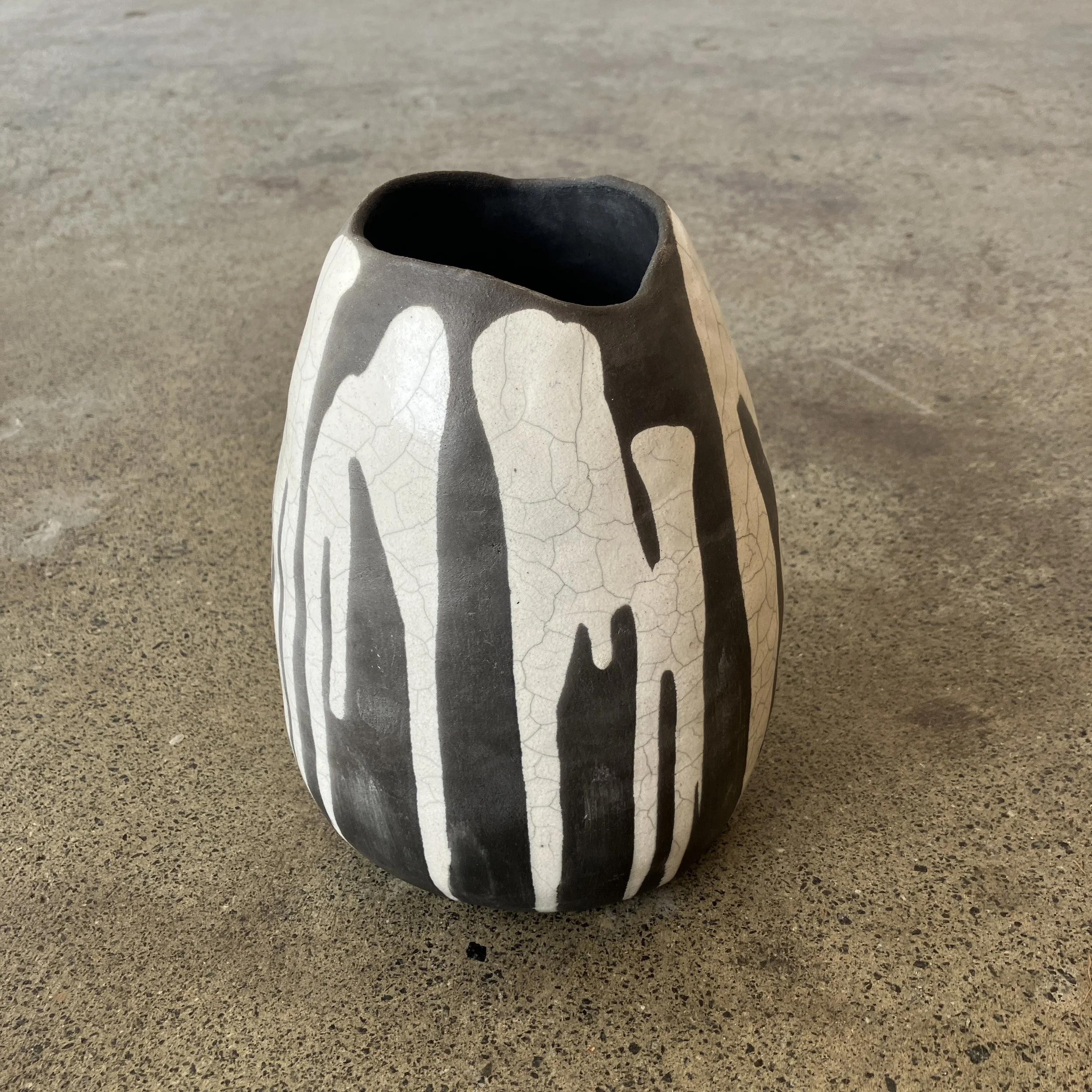 Sarah Larrett_Safari II #4_Glazed Raku_17cm wide x 22cm high_$300_Front 2.jpg