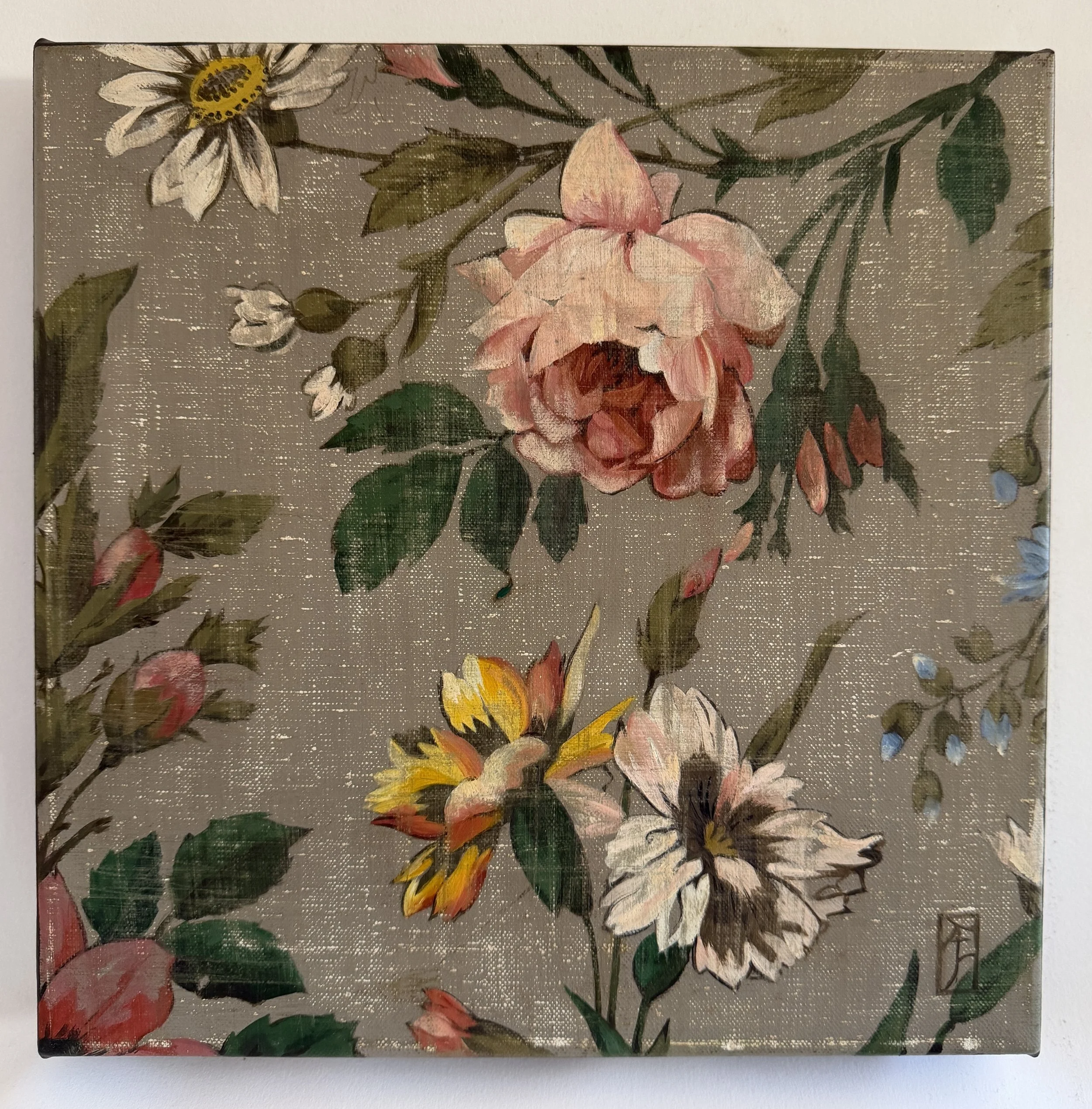 Ali Werbeloff_Elodie_30x30cm, Oil on linen Framed $850.JPG