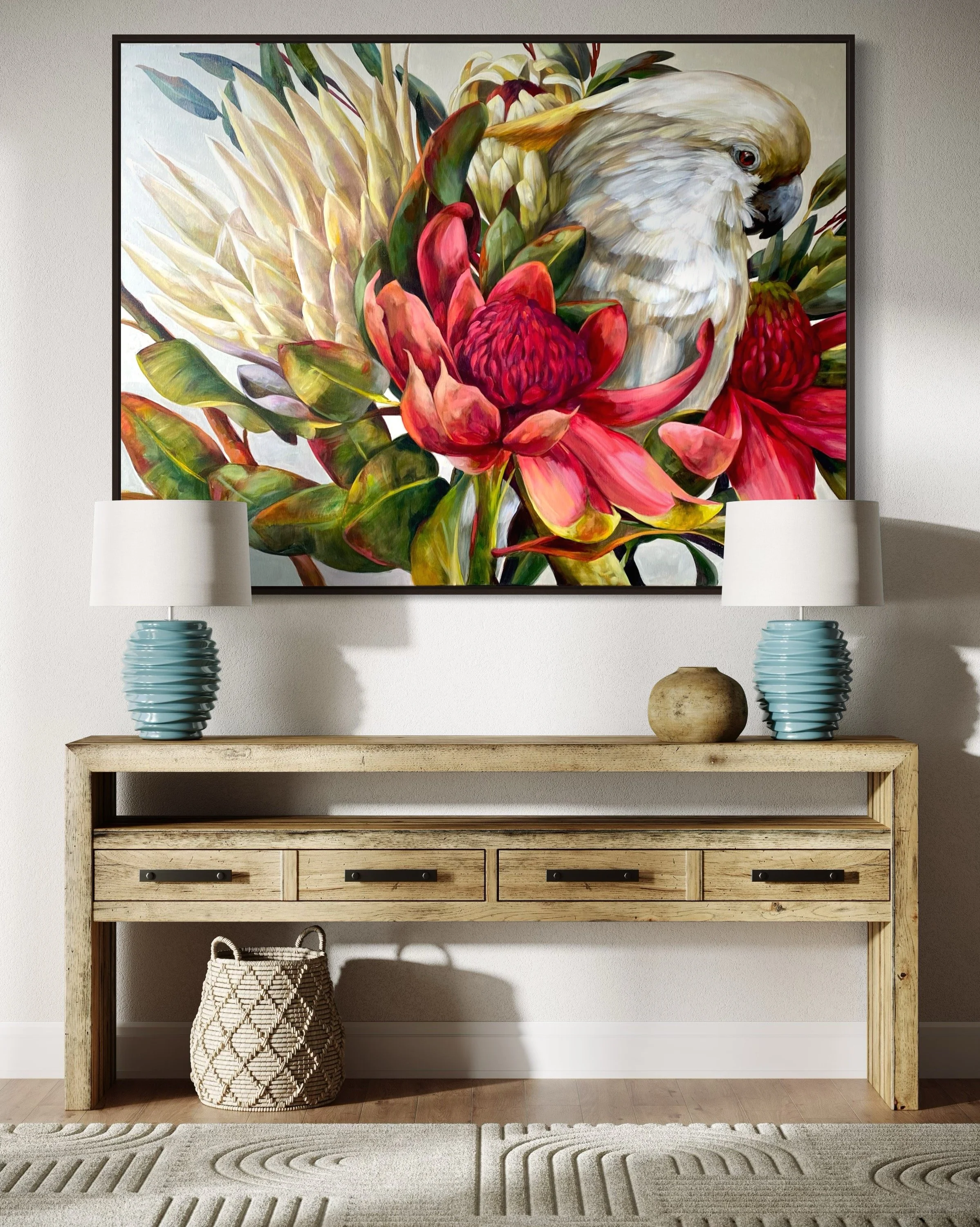 Marilou Palazon “Native Song” 95x125 cm Acrylic on canvas Framed $3695..jpg