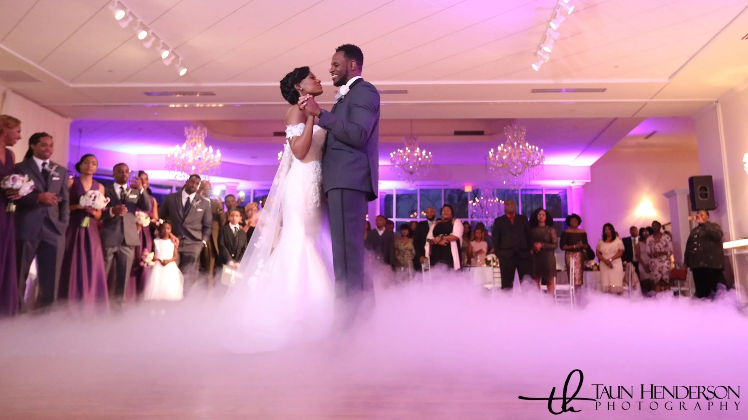 Event Enhancements Featured Uplighitng & Dancing on Clouds - Photographed by Taun Henderson Photography