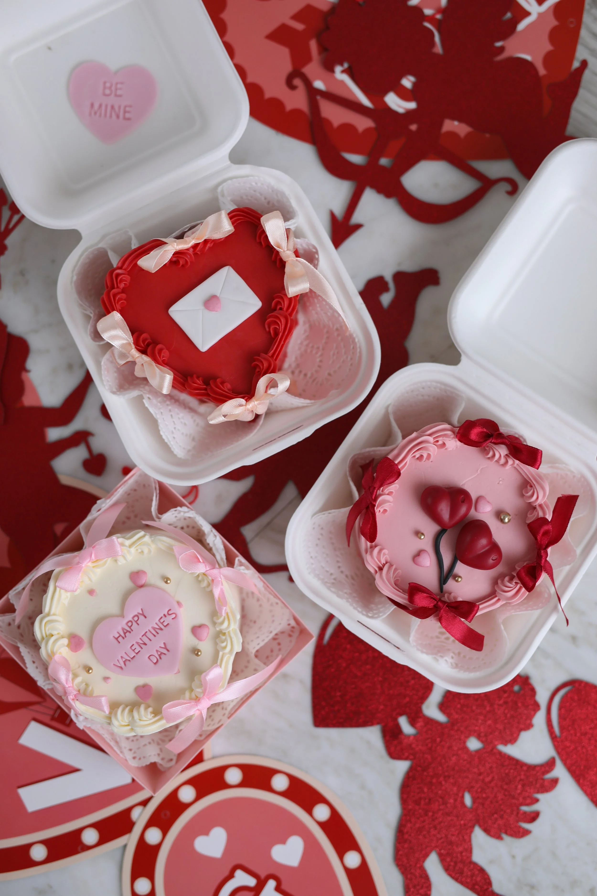 Valentine's Day Bento Cakes