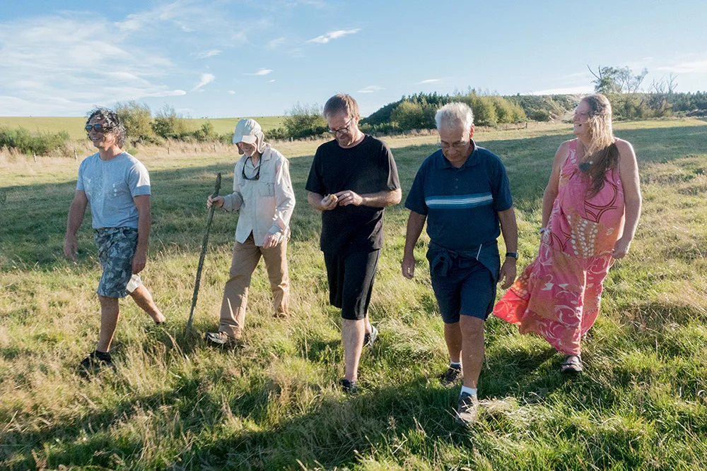 Triumphant agate fossickers return with guide Karen Palmer, Staveley