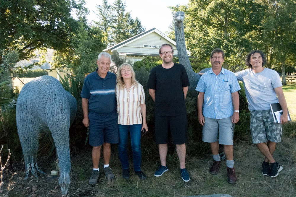 Sculptors with Alford Forest moa more info