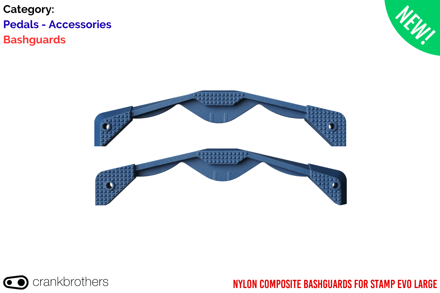 Crankbrothers Bashguards Stamp EVO Large - Navy Blue