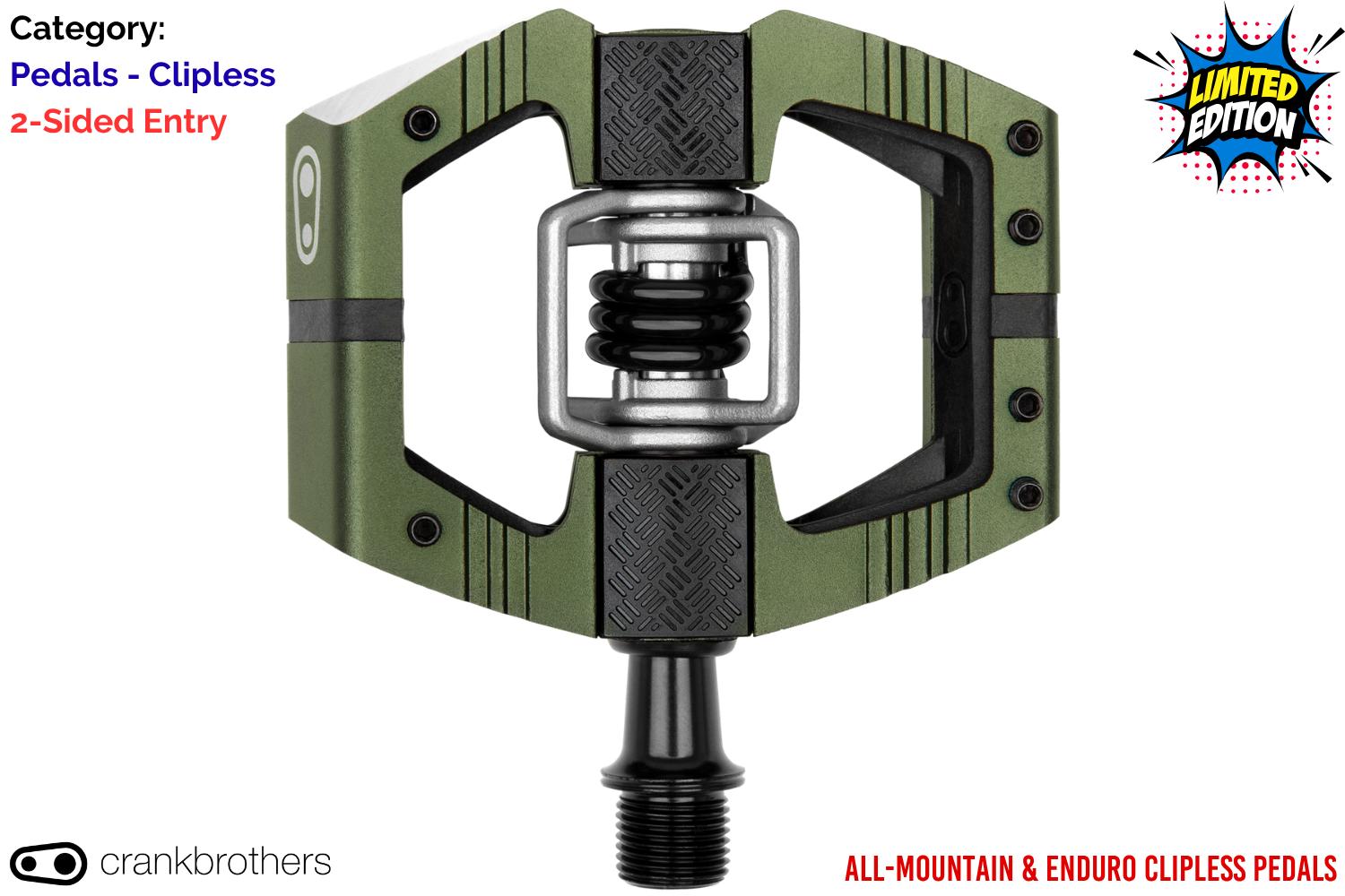 Crankbrothers Mallet E LS - Dark Green