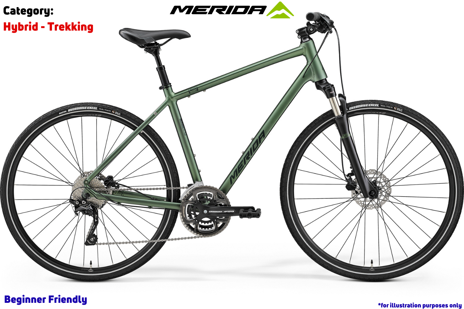 Merida Crossway 300 - Matt Fog Green (Dark Green)