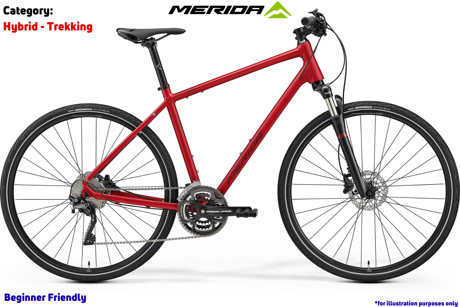 Merida Crossway 500 - Matt Burgundy Red (Dark Red)