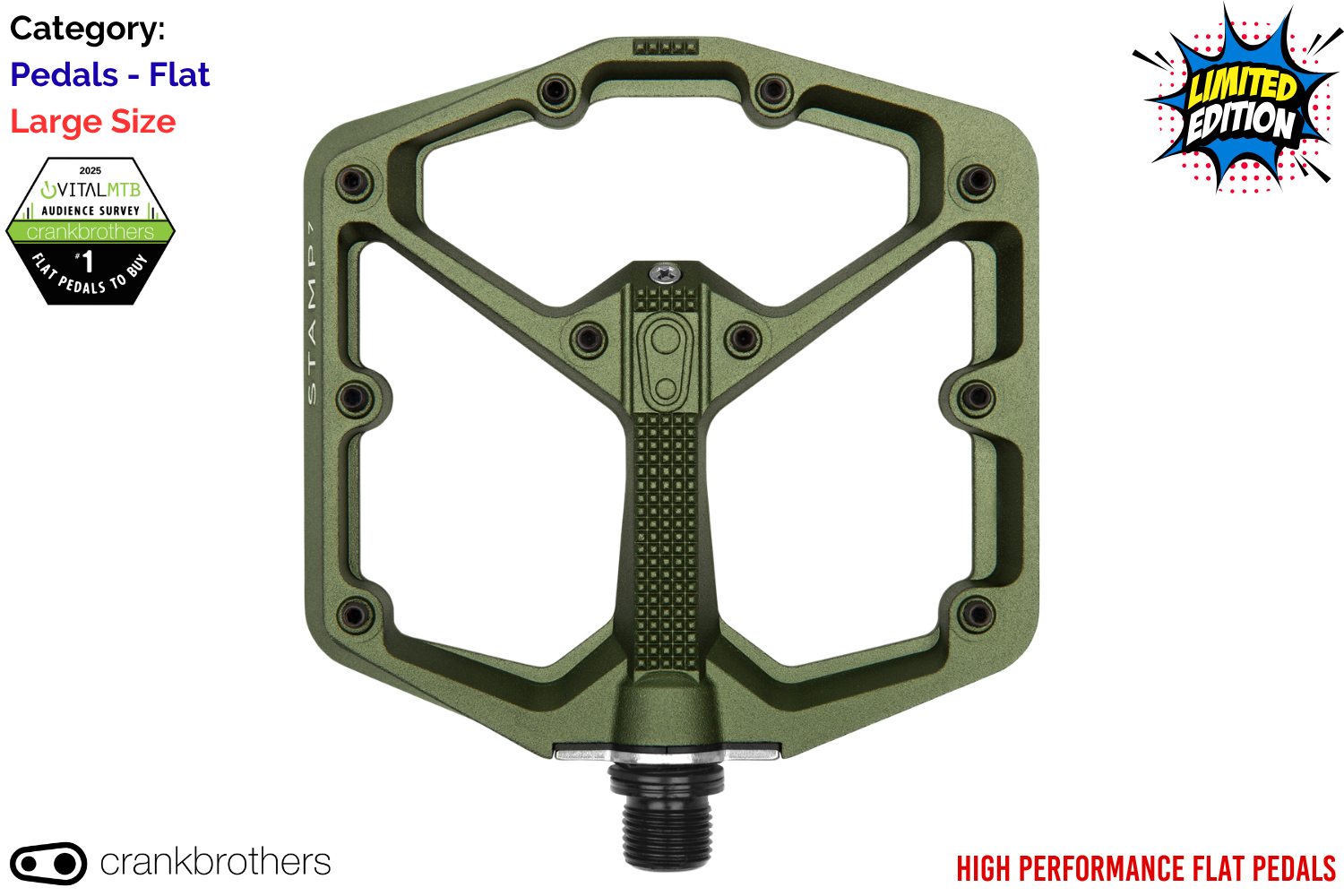 Crankbrothers Stamp 7 - Large - Dark Green