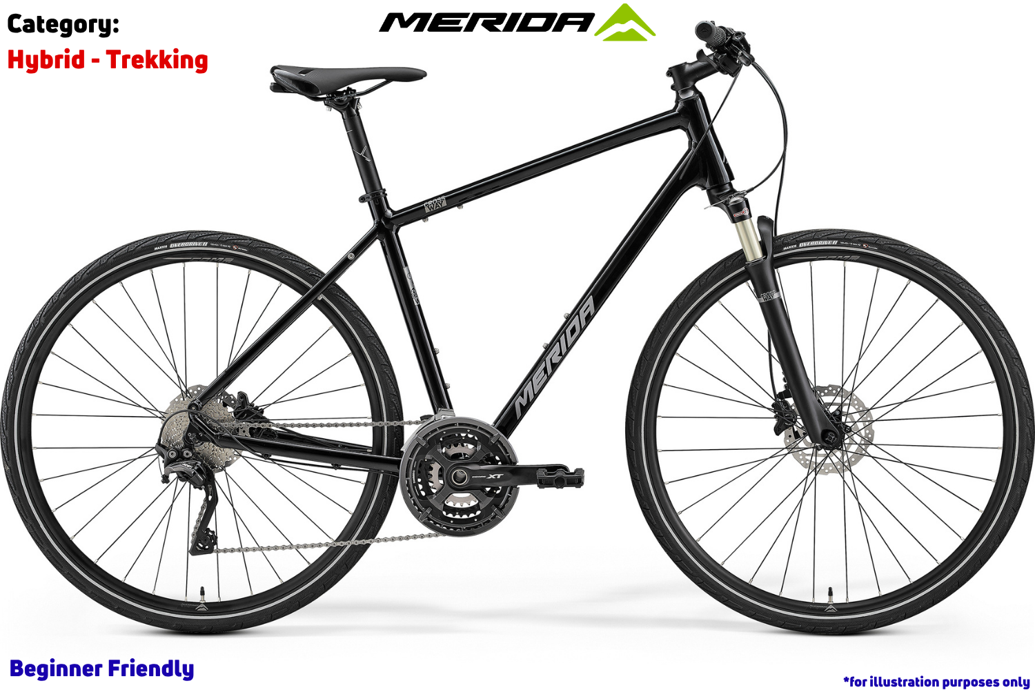 Merida Crossway XT-Edition - Glossy Black (Matt Silver)