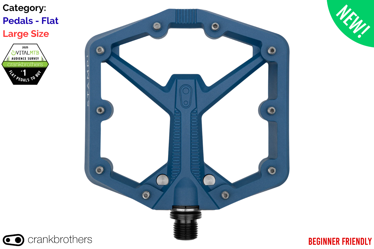 Crankbrothers Stamp 1 Gen 2 - Large - Navy Blue