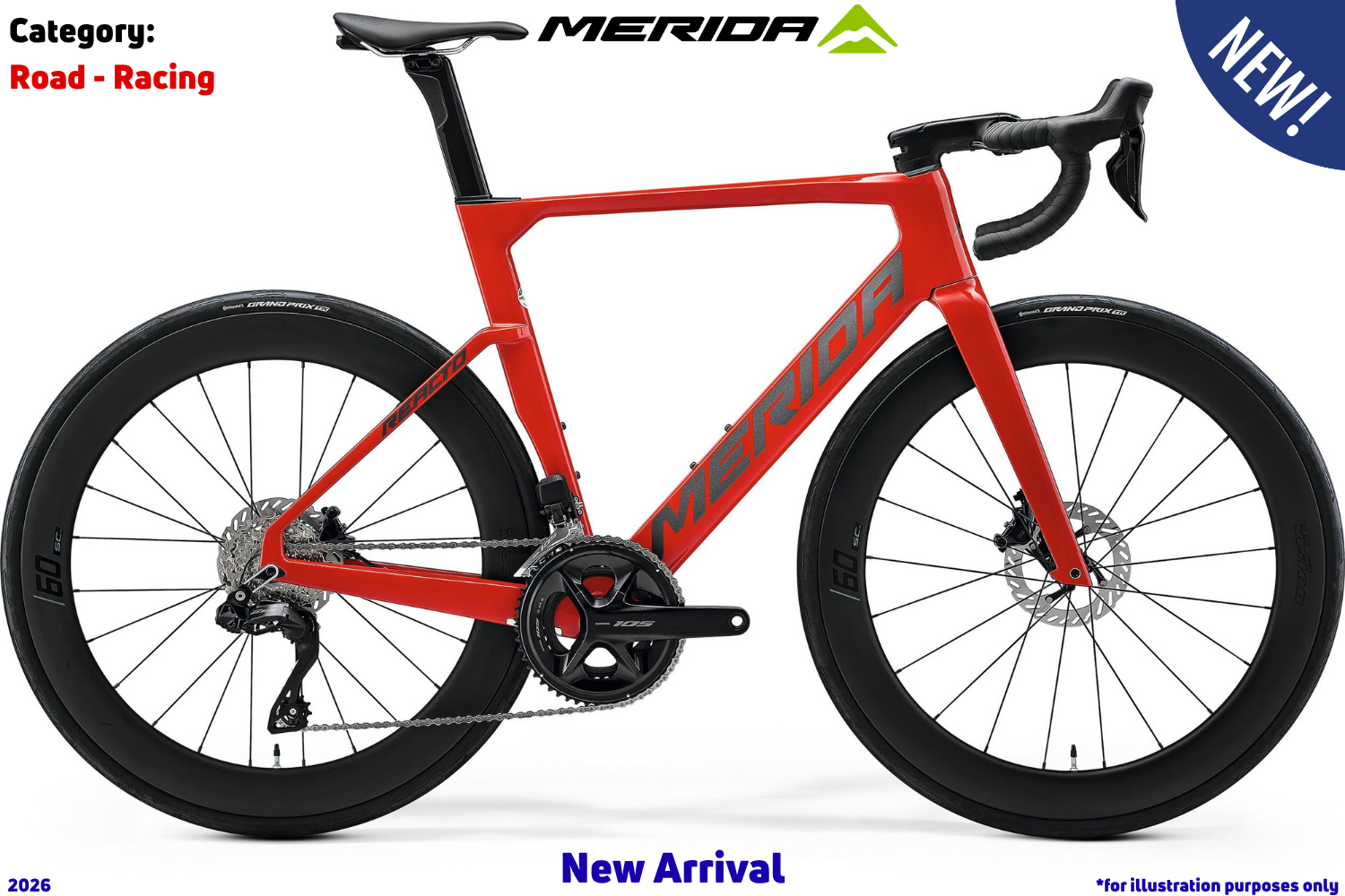 Merida Reacto 6000 - Dark Race Red (Gunmetal Grey)