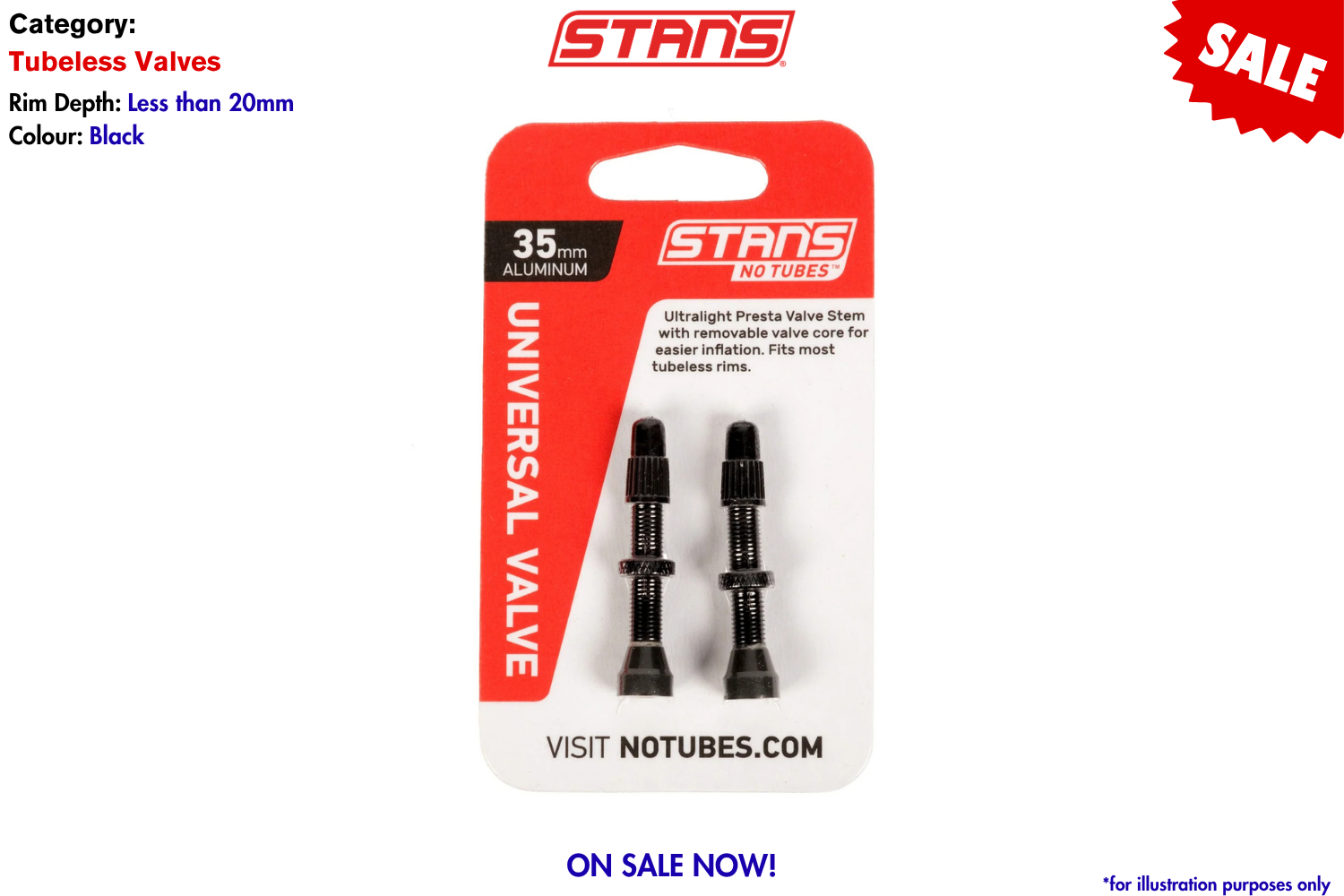 Stans - TL Valve 35mm Presta Aluminium - Black - HLC - Photo 1.png