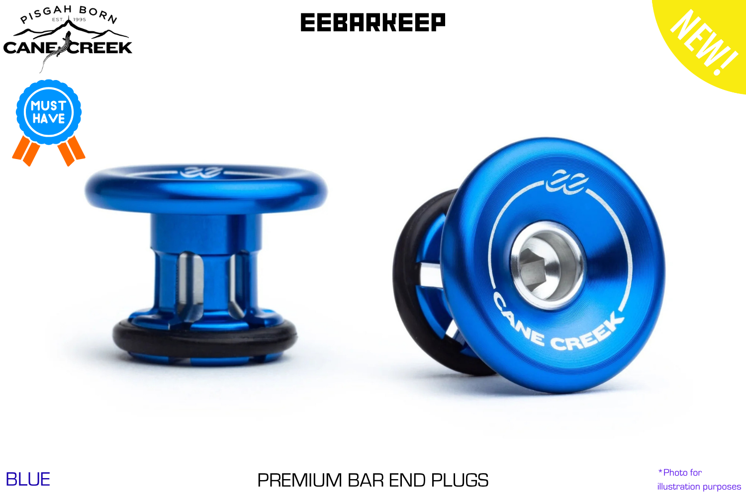 Cane Creek - eeBarKeep - Premium Bar End Plug - Blue