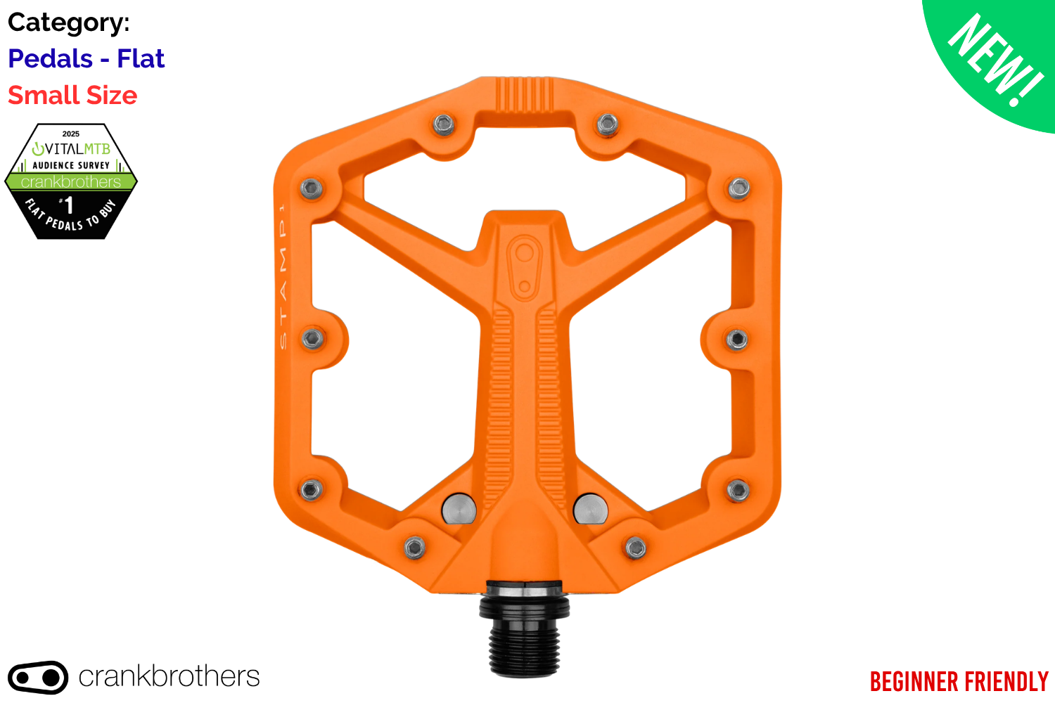 Crankbrothers Stamp 1 Gen 2 - Small - Orange