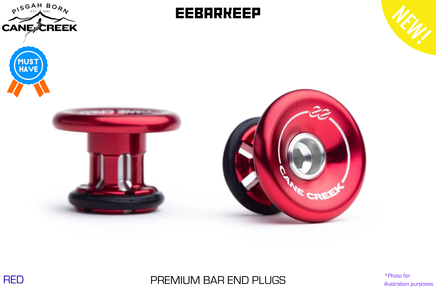 Cane Creek - eeBarKeep - Premium Bar End Plug - Red
