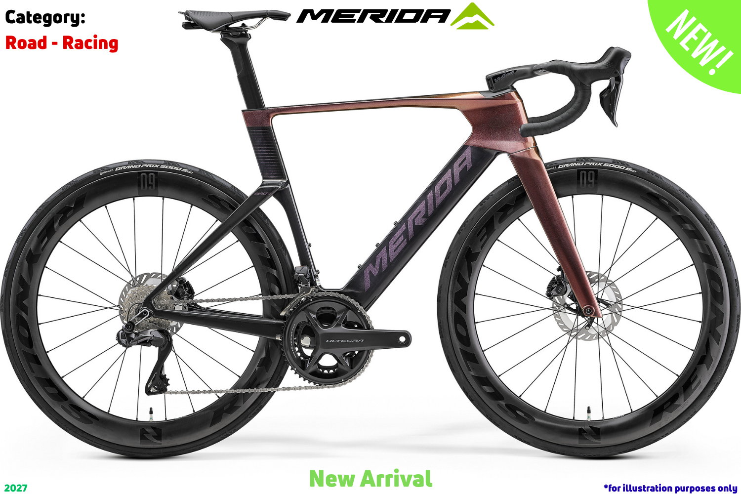 Merida Reacto 8000 - MY27 - Rainbow Purple/Black (Purple)