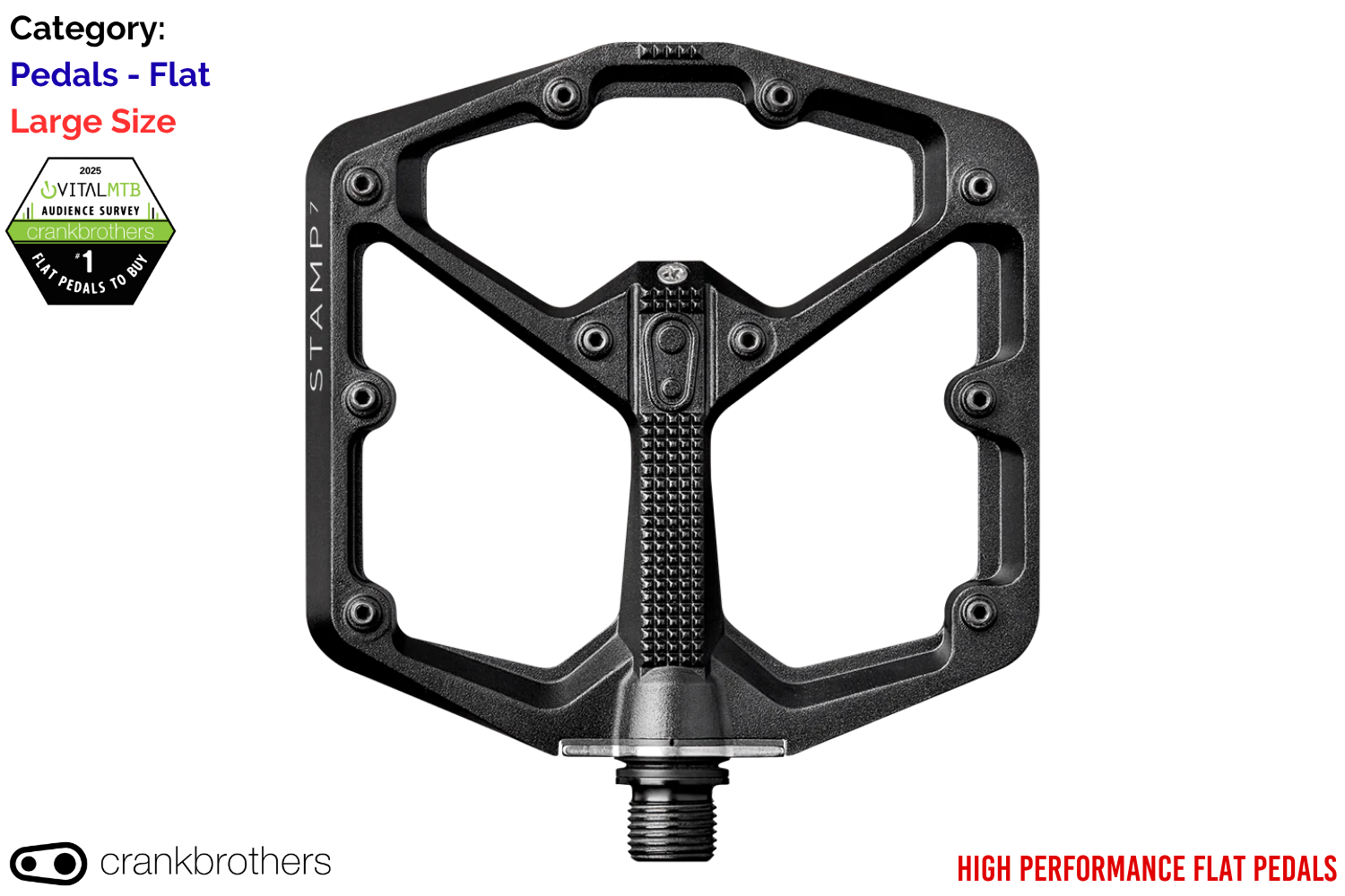 Crankbrothers Stamp 7 - Large - Black