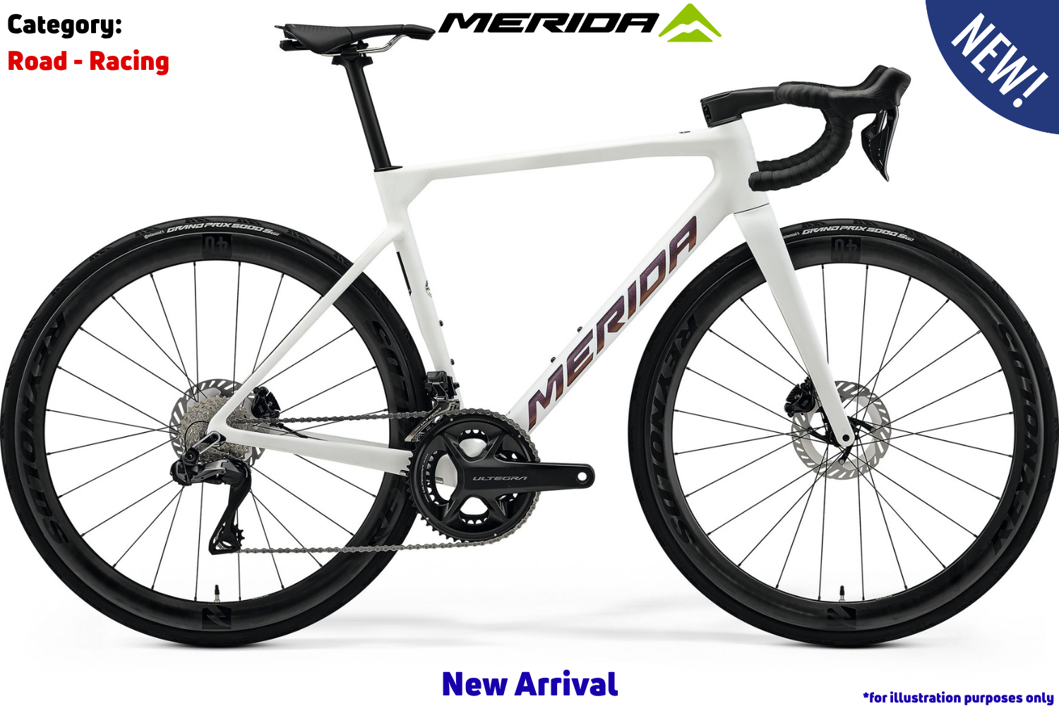 Merida Scultura 8000 - Matt White (Rainbow Purple)