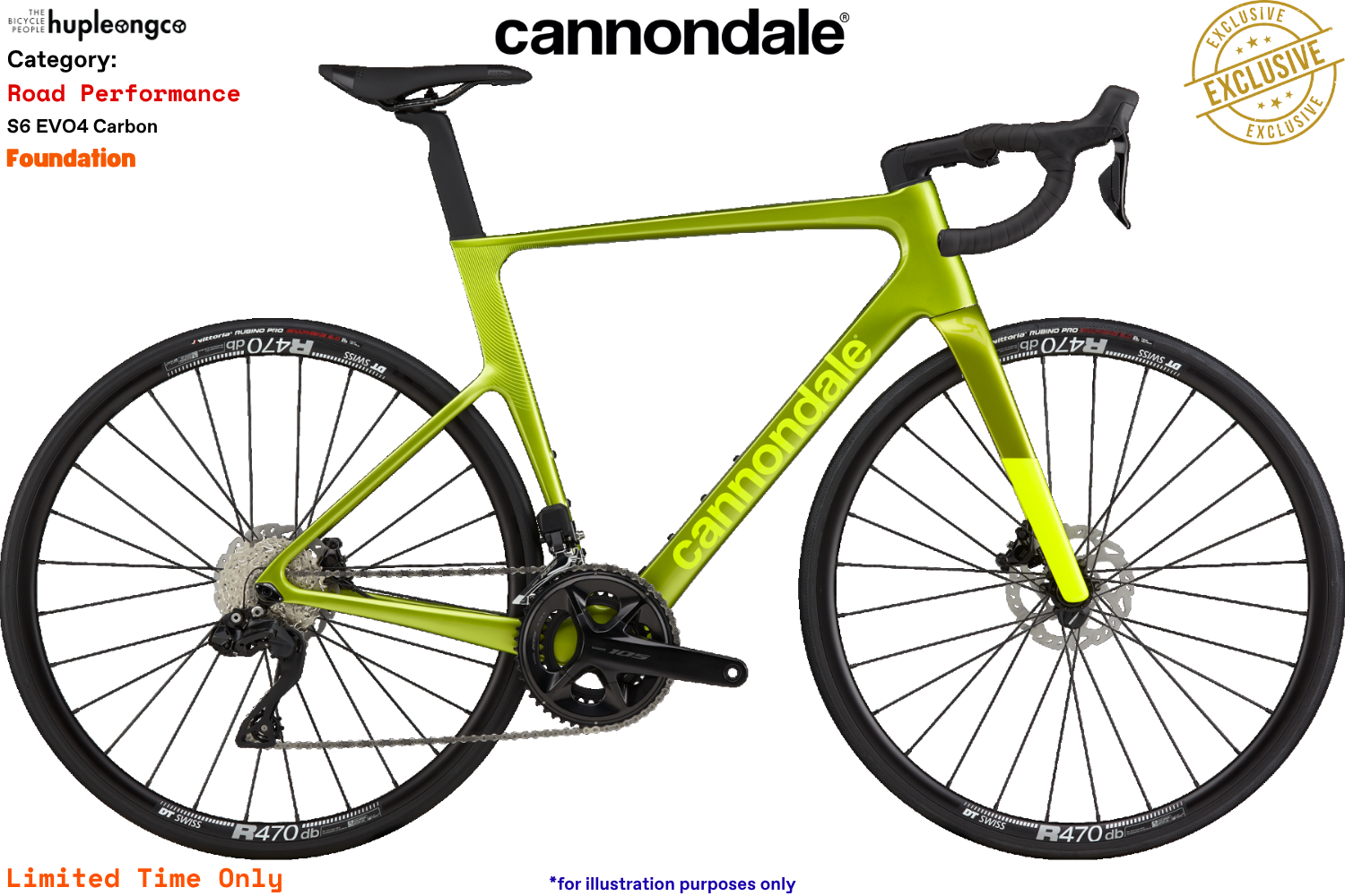 Cannondale SuperSix Evo4 Carbon 3 - Foundation - Viper Green (VGN)